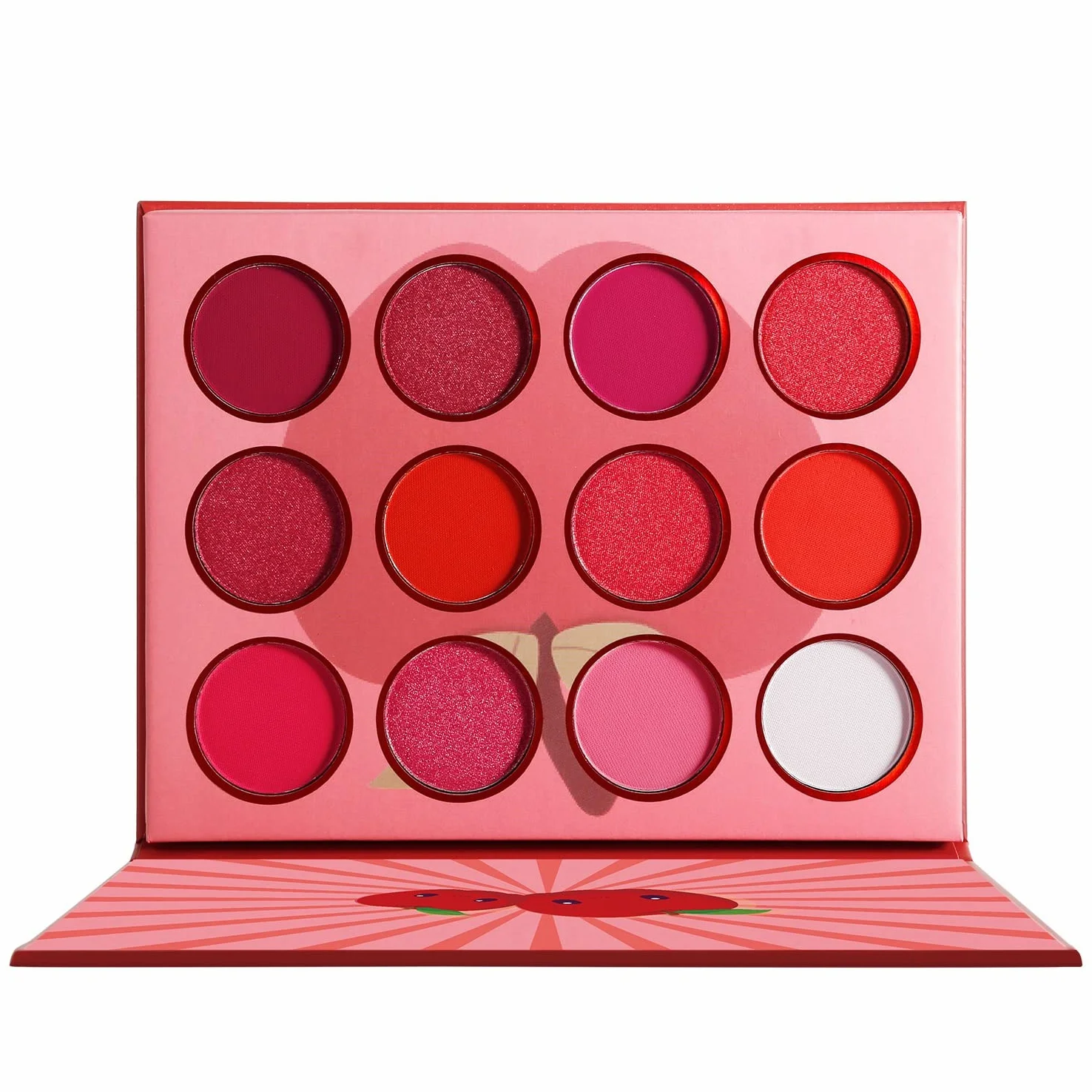 Paletas de sombras de ojos 20pcs / lot rojo sombra de ojos Paleta Cosméticos Blush lindo sombra de ojos personalizado sombra de ojos paleta con logo Paletas de sombras de ojos profesionales(Rose Red)