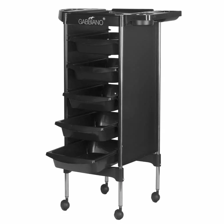 Gabbiano FX11-5 Carro de peluquería con ruedas Negro