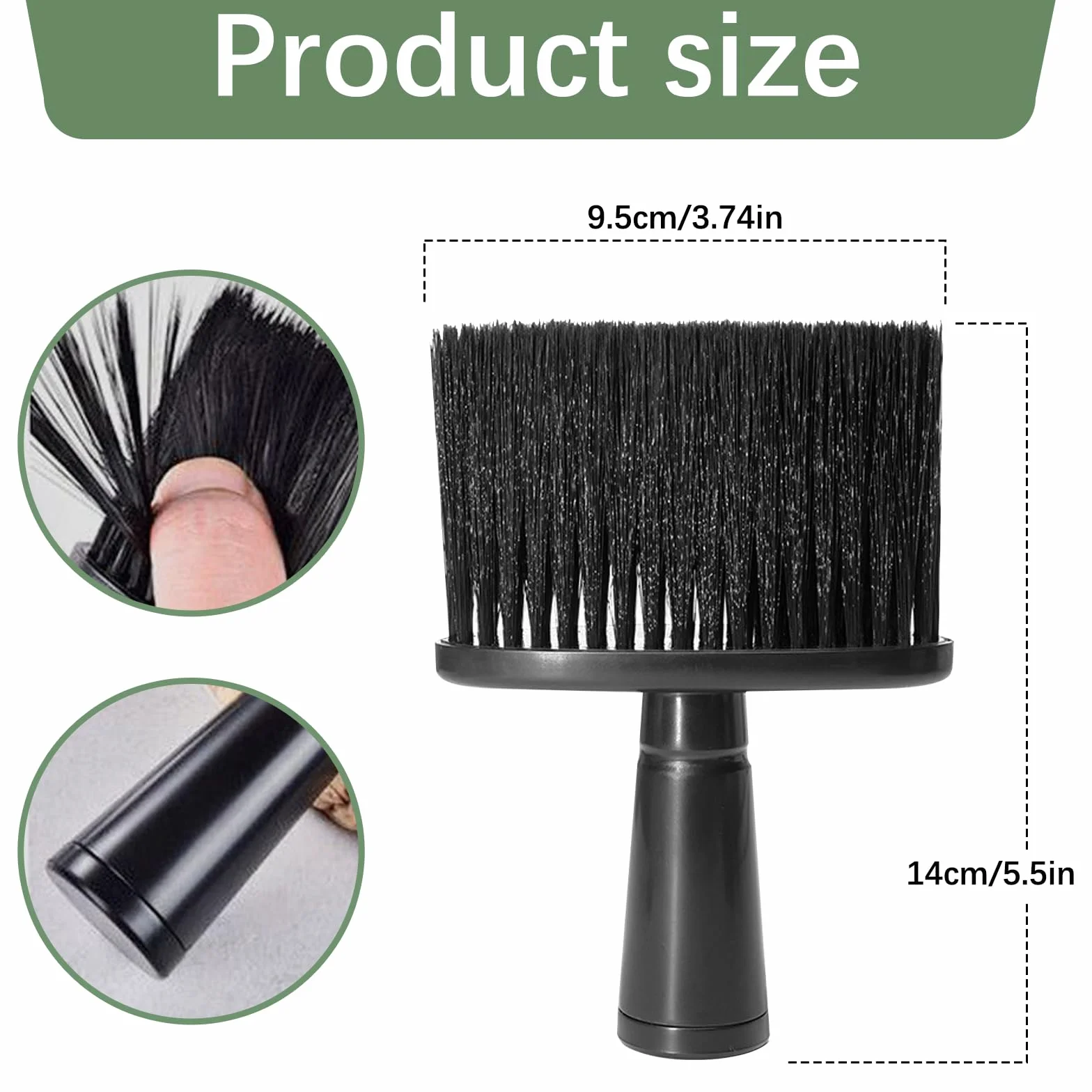 Cepillo para el cuello de peluquería suave para limpiar cabello roto