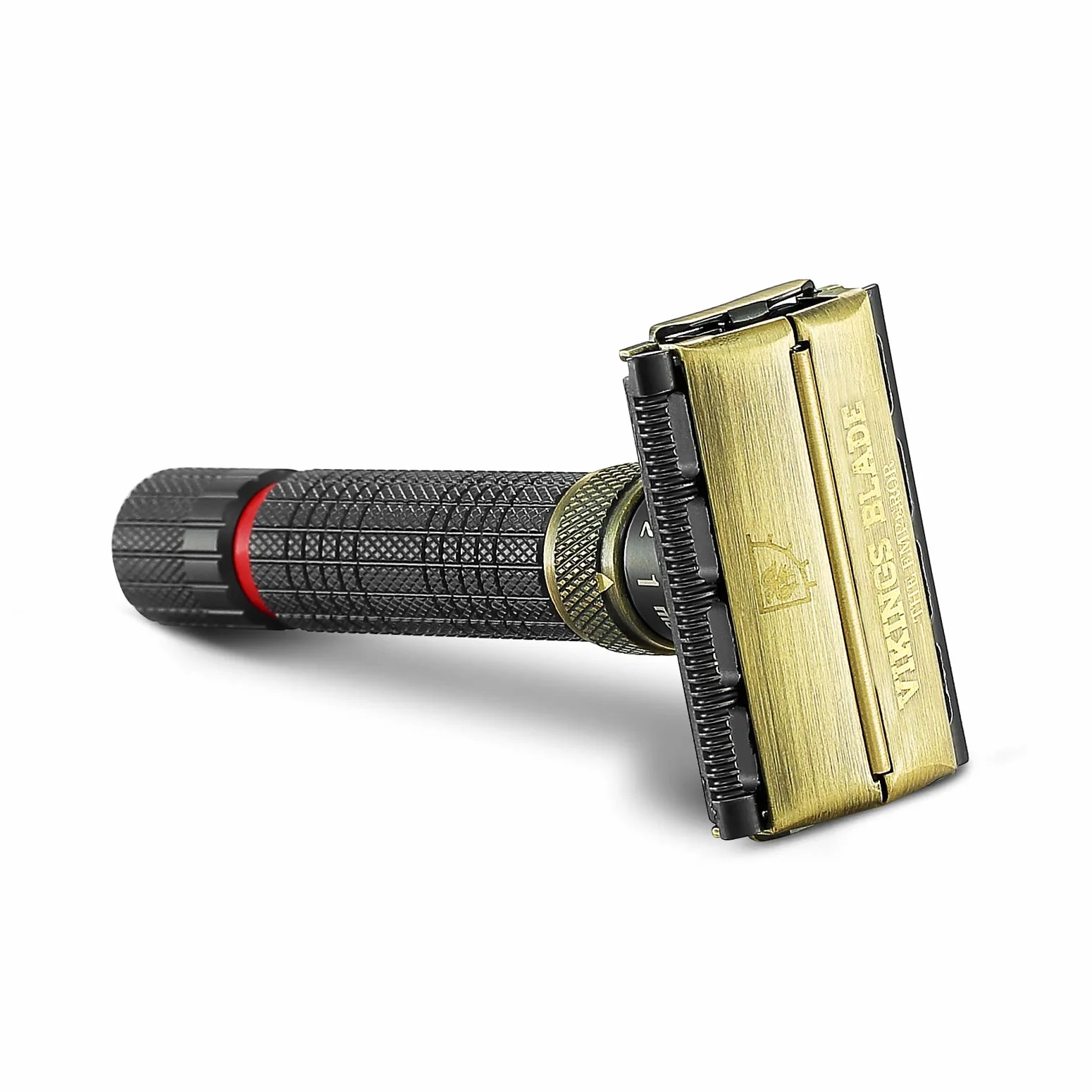 VIKINGS BLADE Maquinilla de afeitar clásica ajustable doble filo con funda de lujo