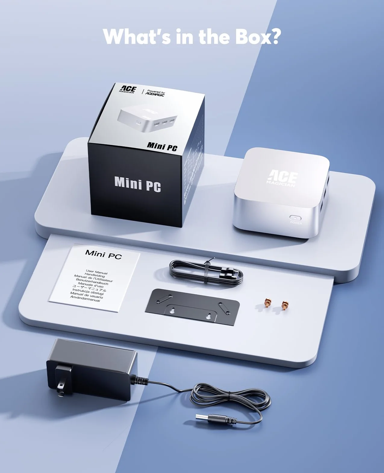 ACEMAGICIAN Mini PC T8Plus, 12th Gen Intel Alder Lake N100, 16GB LPDDR5 512GB M.2 SSD, W11 Pro, Dual RJ45, 4K HDMI, WiFi 5