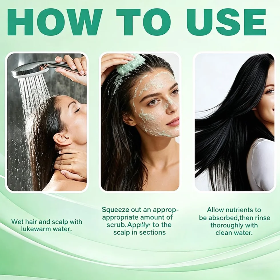 Gommage 2 en 1 Cuir Chevelu Exfoliante Romero Champú Masajeador Tratamiento Purificante 250 g