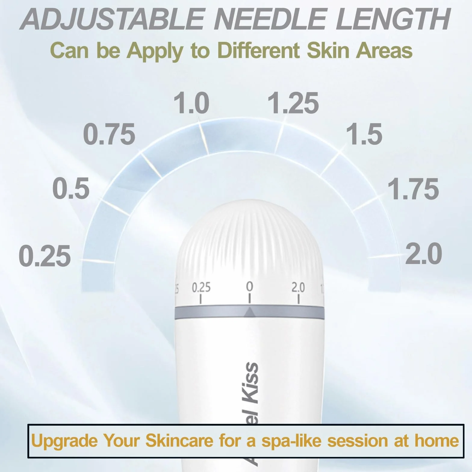 Angel Kiss Sello de Microagujas Derma Roller Stamp Profesional 120 Agujas Titanio Ajustable 0-2.0 mm