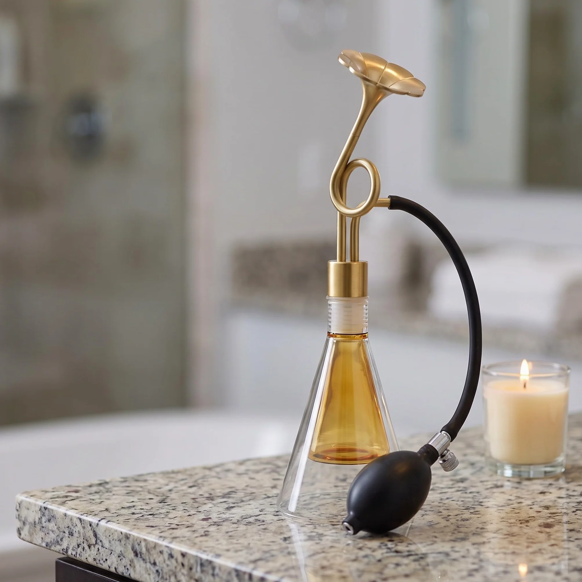 Frasco de vidrio para muestras de aceites esenciales, botella de latón para perfumes, granos de café y té, dispositivo de prueba de fragancias para spas, exposiciones y decoración.