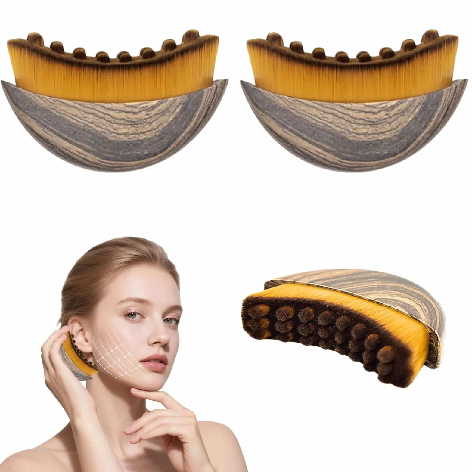 Cepillo Facial de Contorno Masajeador, Limpieza Facial