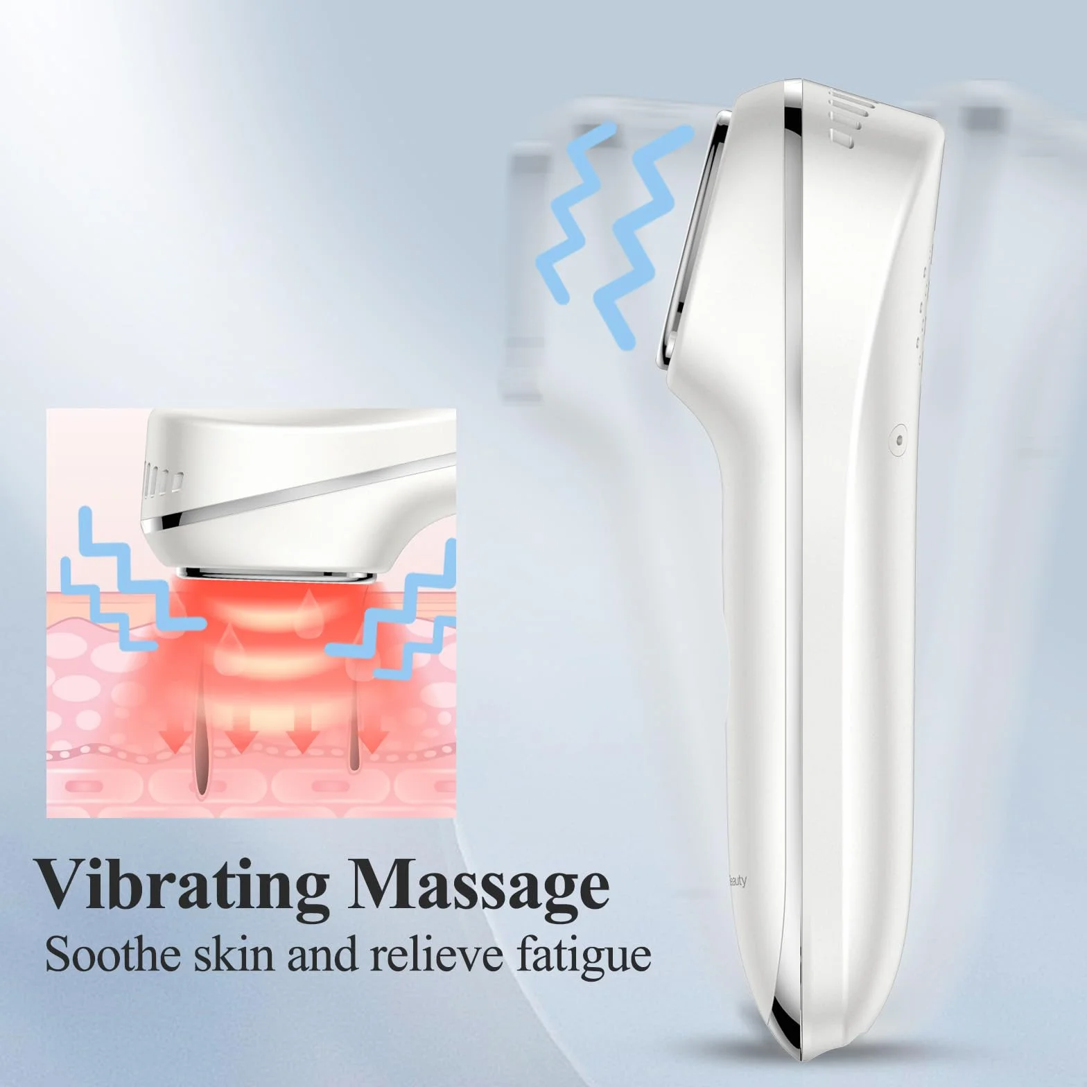 TOUCHBeauty Masajeador Facial Eléctrico 6°C & 42°C, Antiarrugas con Vibración Sónica