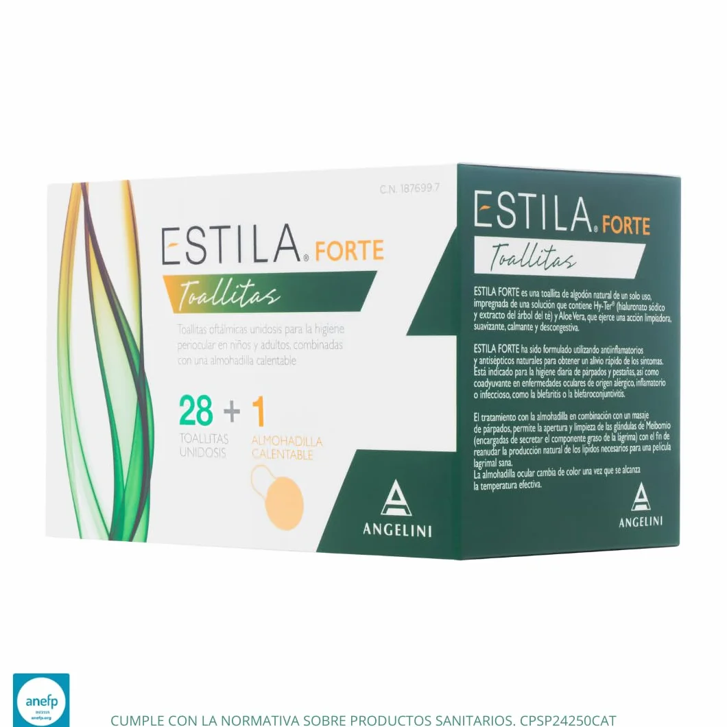 Estila Forte toallitas 28 unidosis + 1 almohadilla calentable