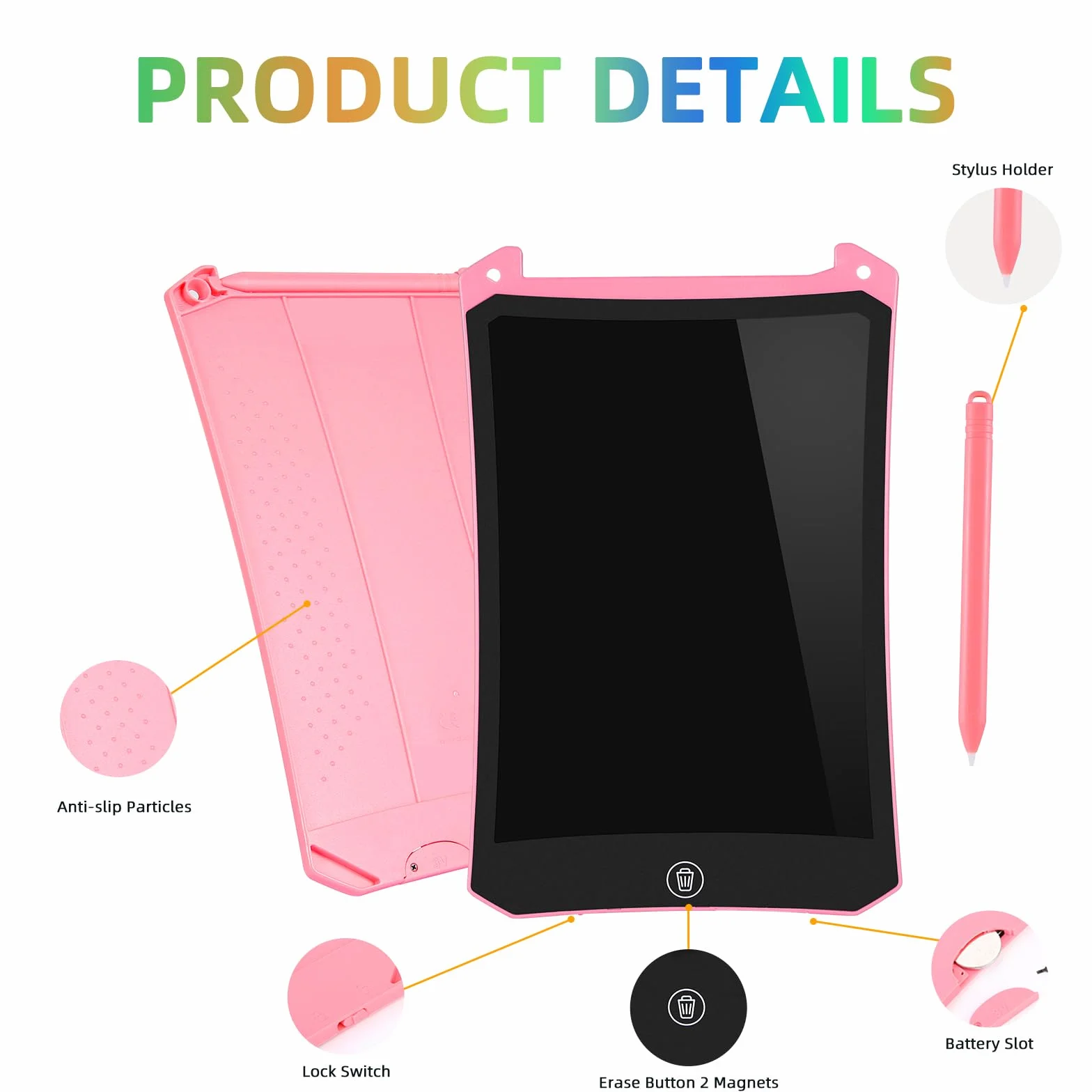 PINKCAT 2 Pack Tableta Gráfica 8,5 Pulgadas Pizarra Mágica Electrónica Borrable para Dibujar