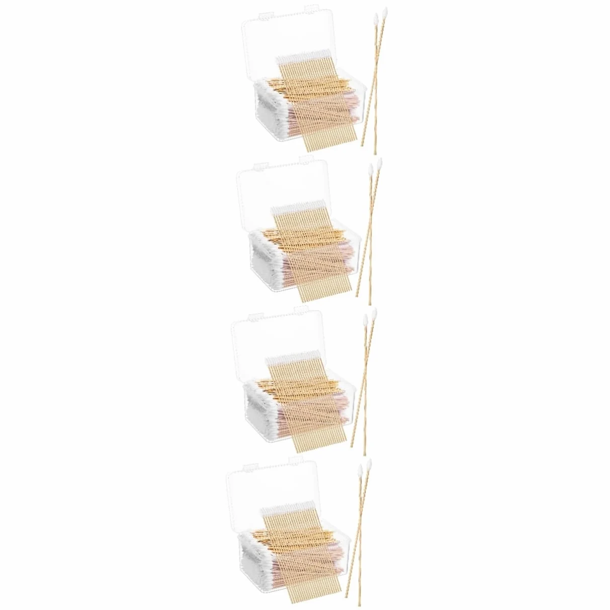 Palillos Aplicadores De Maquillaje Hisopos De Algodón Para Oídos Hisopos Limpiadores Para Fines Cosméticos Puntas Para Baño Uñas De Oídos Puntas Para Remover 500 piezas*4
