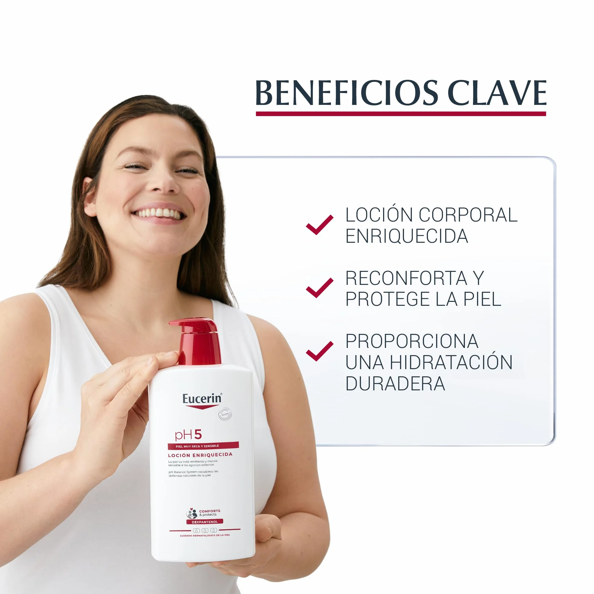 Eucerin pH5 Loción Enriquecida 1000 ml Crema Corporal con Dexpantenol y Glicerina para Pieles Muy Secas y Sensibles