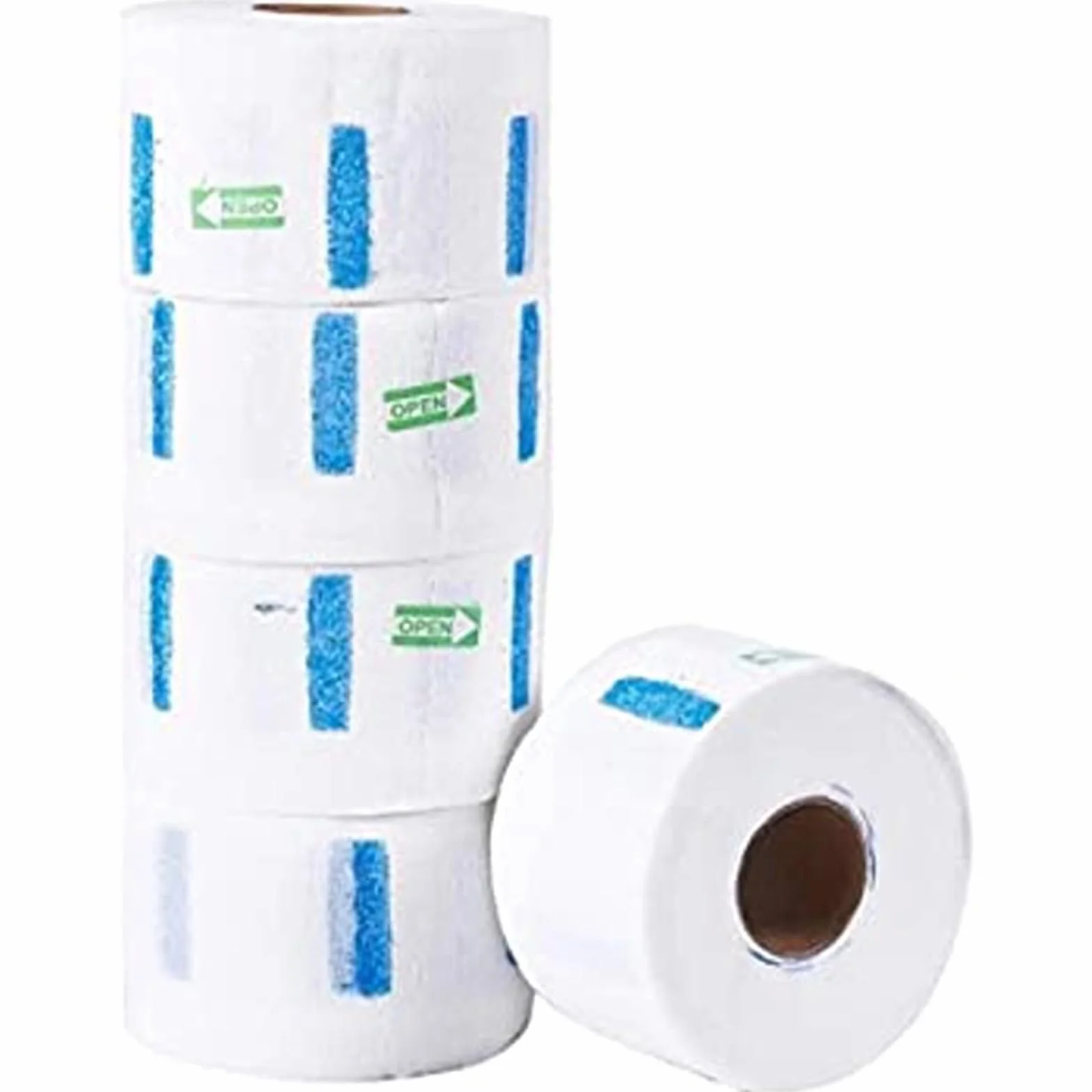 Feisate Papel Cuello Barbería 5 Rollos Desechables Protector Cinta Barbero Peluquería Blanco