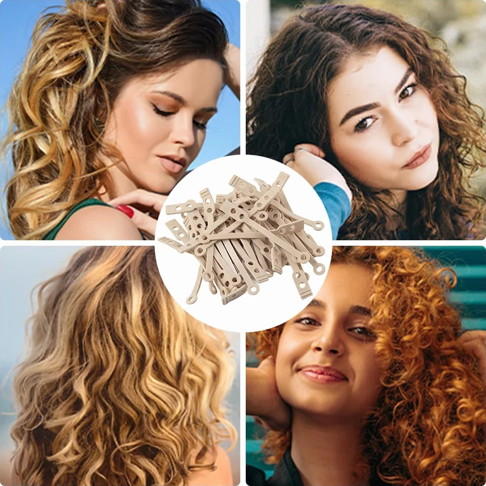Kiuiom 50 PCS Rulos Para Permanente Set De Varillas Rizar El Cabello Herramienta De Peluquería