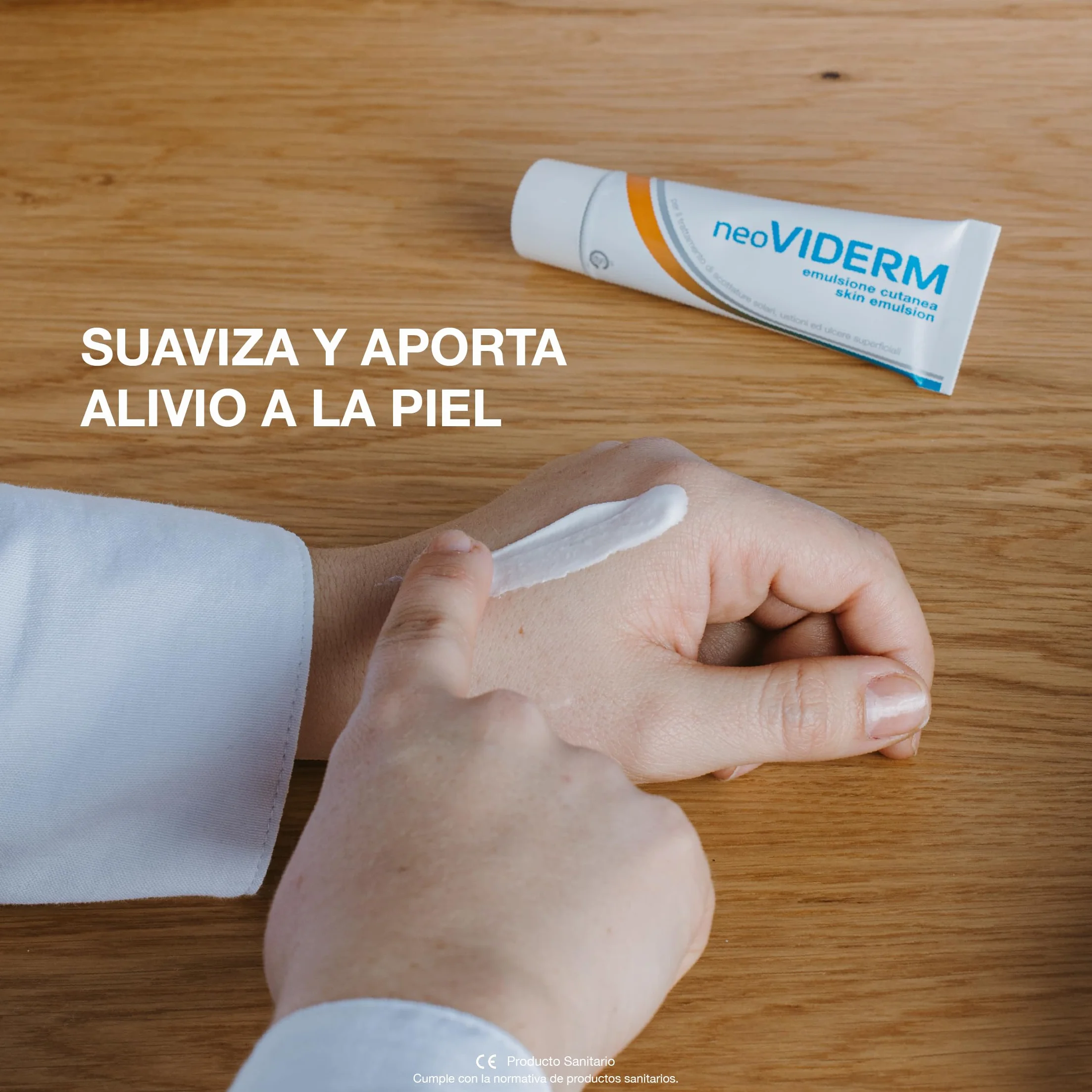 Rilastil - Neoviderm, Emulsión MD Cutánea, Calman, Regenera y Cuida la Piel Dañada por Tatuajes, Quemaduras, Irritaciones y Depilación, con Ácido Hialurónico, para Todo Tipo de Pieles - 100 ml