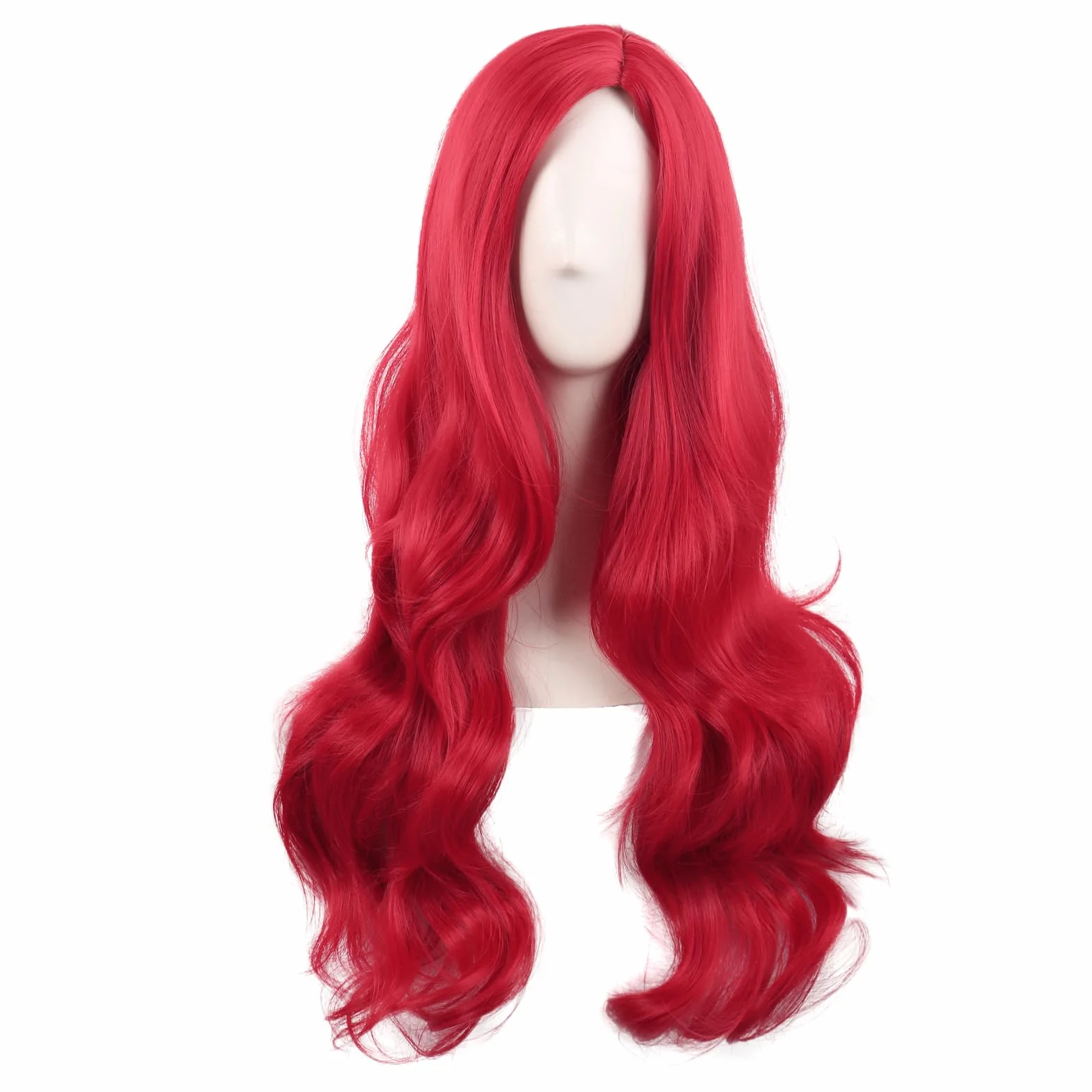 Peluca Cosplay Larga Onda Rizo Sintética 70 cm MapofBeauty Rojo Brillante