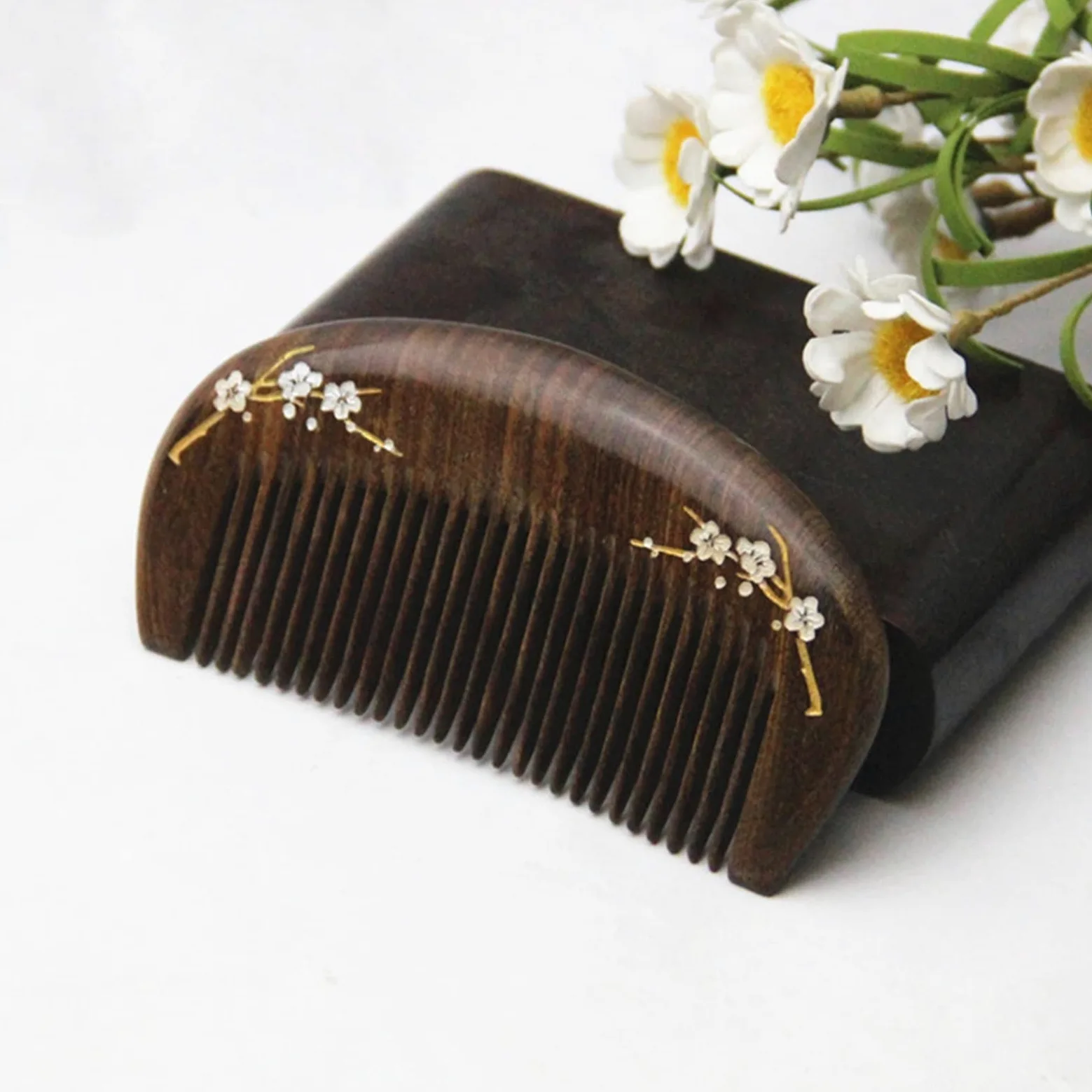 MRKU Peines para el Cabello, 1 Paquete, Peine de Madera, Peine de Bolsillo para la Cabeza, Peine de Masaje, Accesorios para peinar el Cabello para Mujeres y niñas, Cepillo para el Cabello