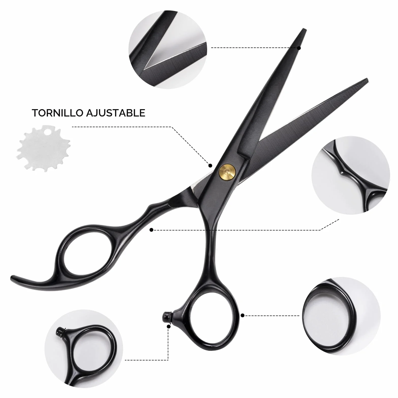 Tijeras Peluqueria Profesional 12 Set Corte de Pelo