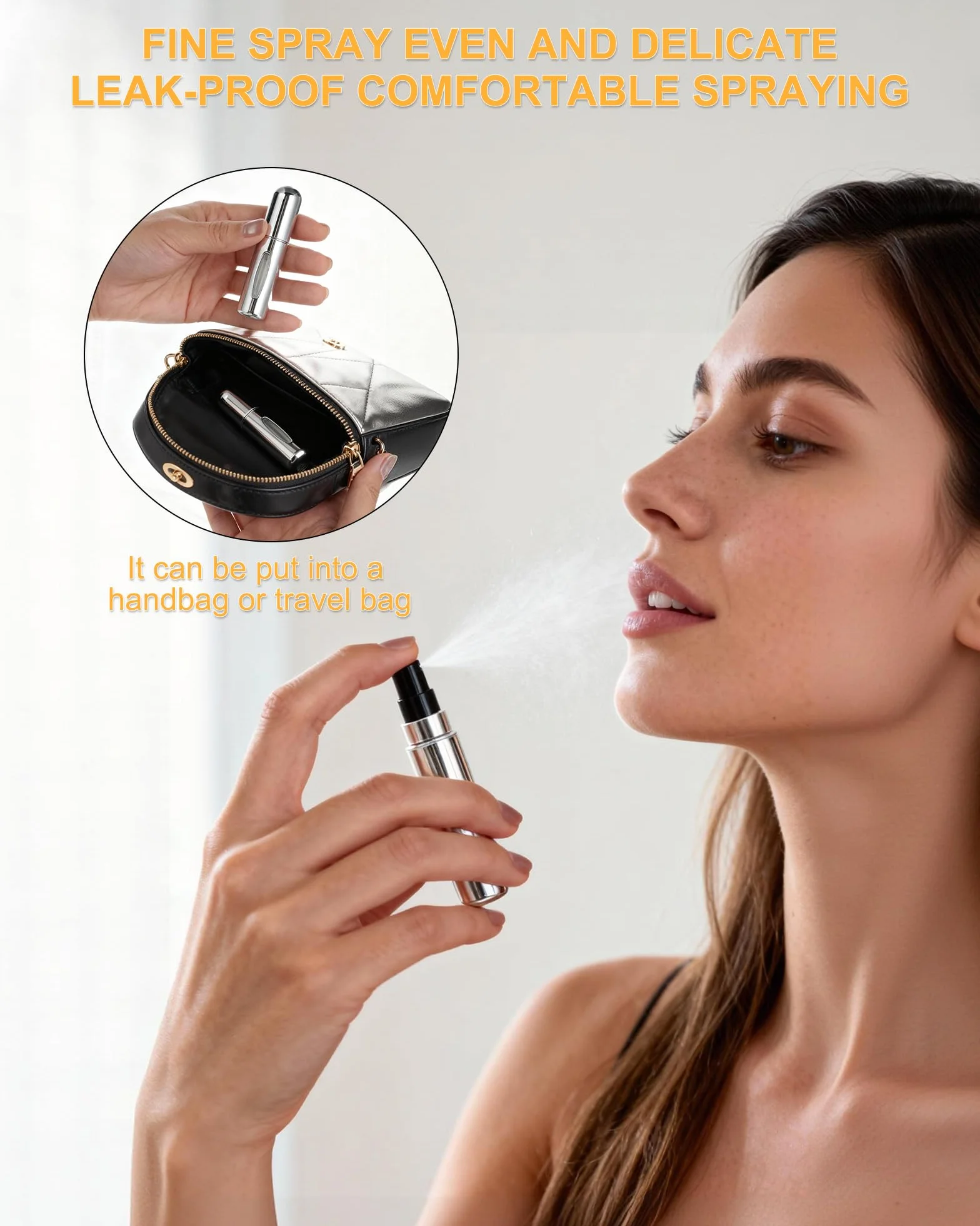 Atomizador Perfume Recargable 5ML 5 PCS Mini Botella Rociadora Portátil Spray Fino Sin Fugas