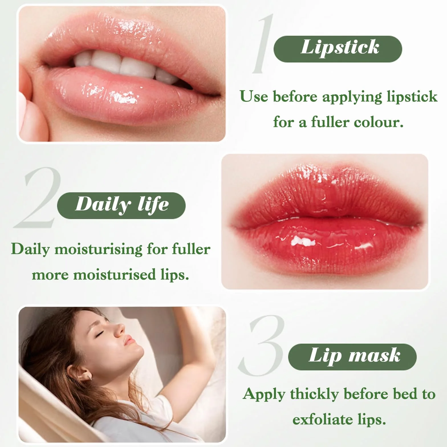 Sularpek Lip Oil Brillo de Labios con Sabor a Frutas Aceite para Labios Hidratación Duradera Transparente 6pcs
