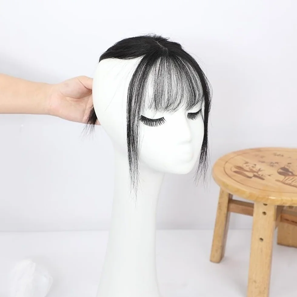 Postizos de cabello humano para mujeres, Extensiones de cabello humano real con clip for mujer - Cobertura 360°, base encaje