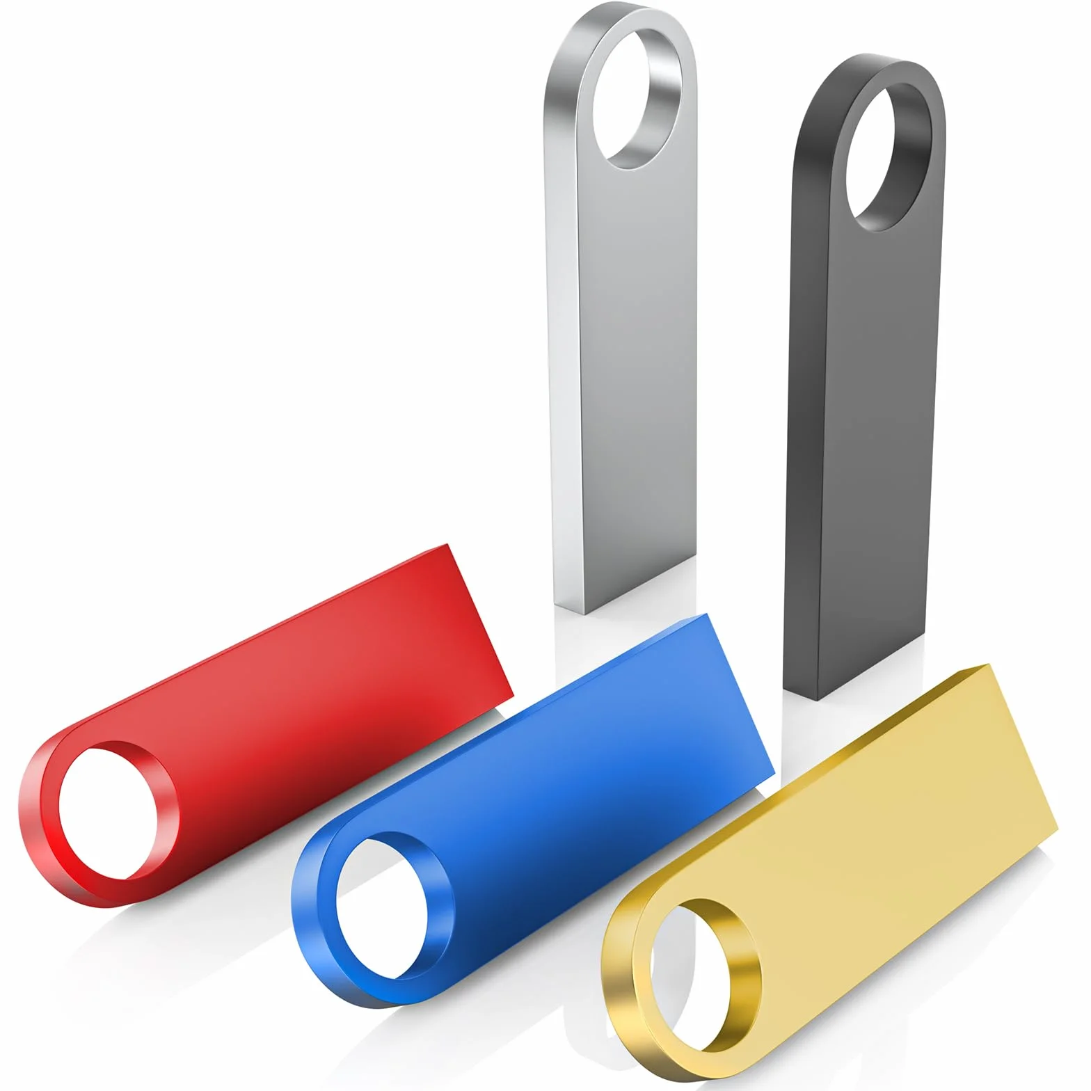 Wooolken Mini USB Pendrive 8GB 5 Piezas Memoria USB Resistente al Agua Metal