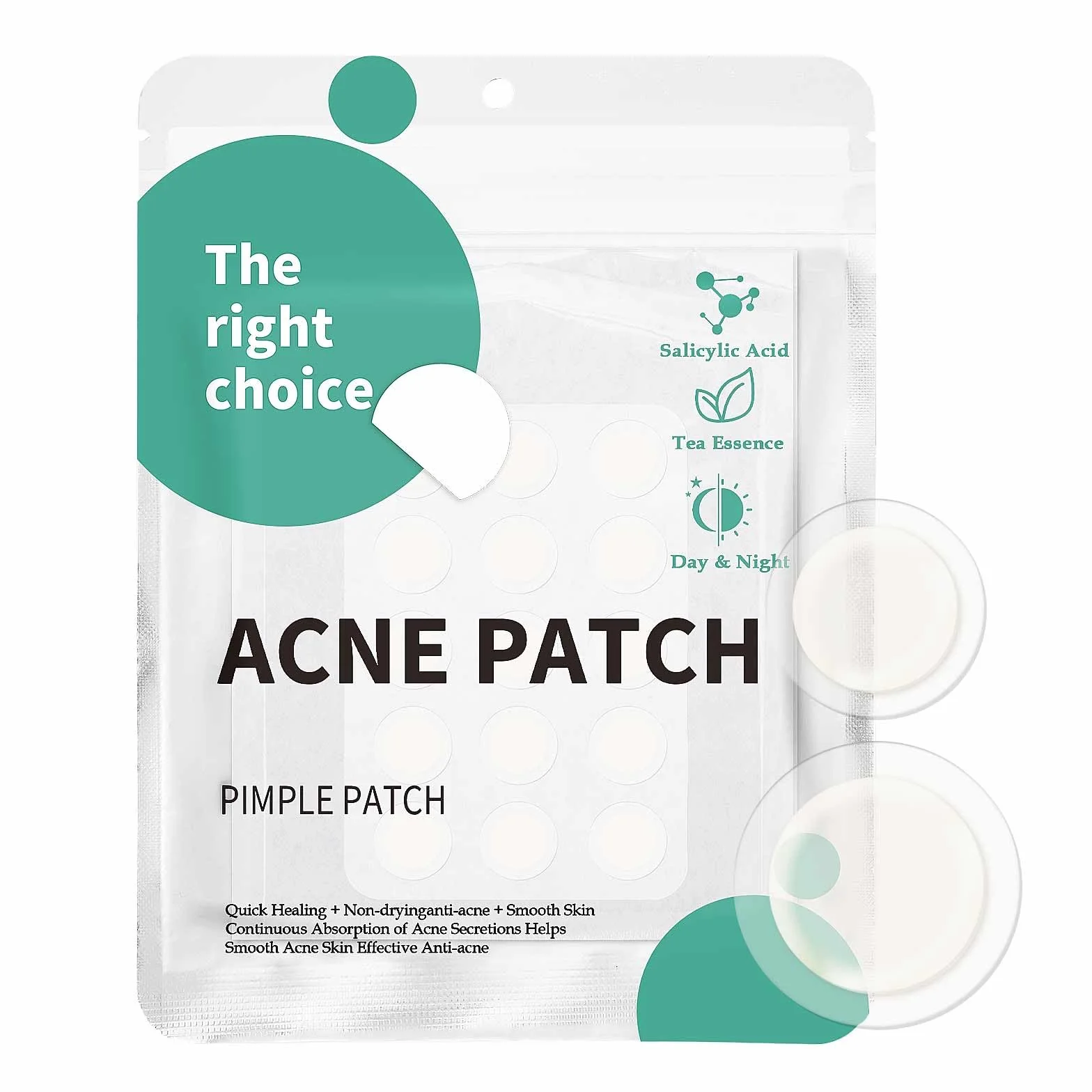 Parches Granos Hidrocoloides Invisibles 147 Piezas, Absorbentes Parches Acne Tratamiento 2 Tamaños 10/12mm
