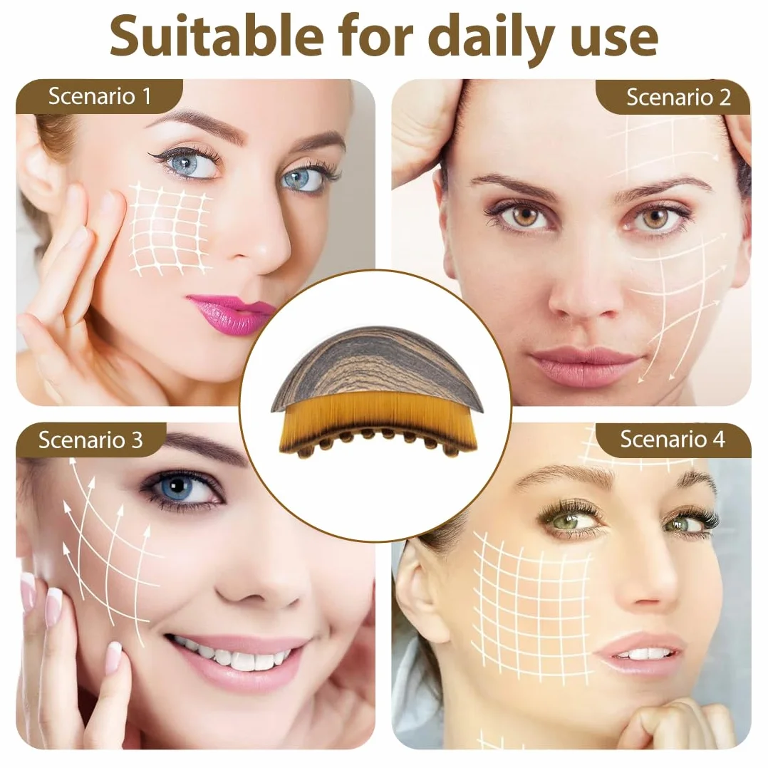 GXGM Cepillo Facial de Contorno Linfático Masajeador para Mandíbula
