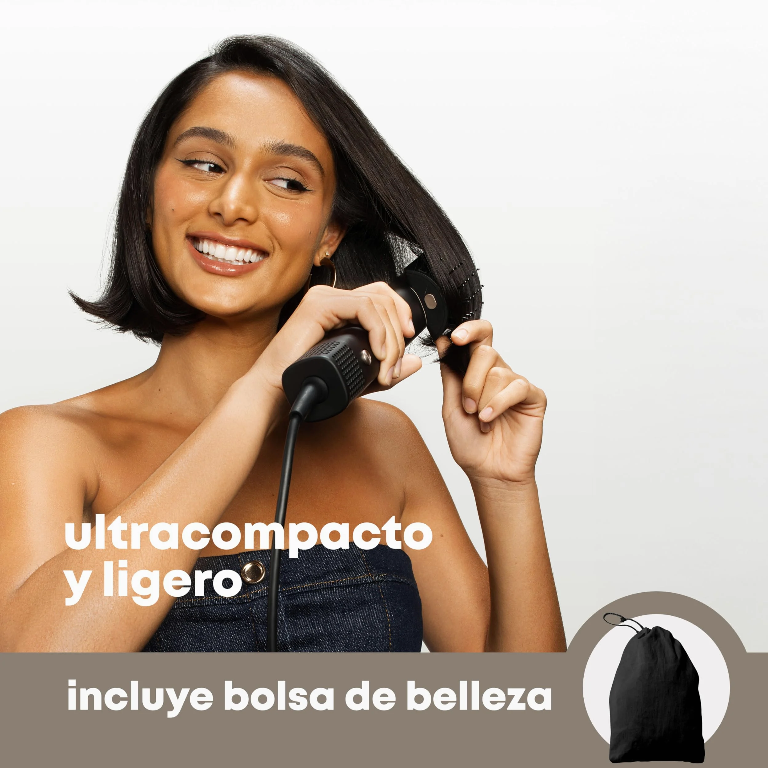 REVAMP HydroShine Air Cepillo Secador 3 en 1 - Hydro Ion | Cepillo Alisador, Profesional, Hidratación y Brillo, Estilizador de Aire, Accesorios, Ultraligero