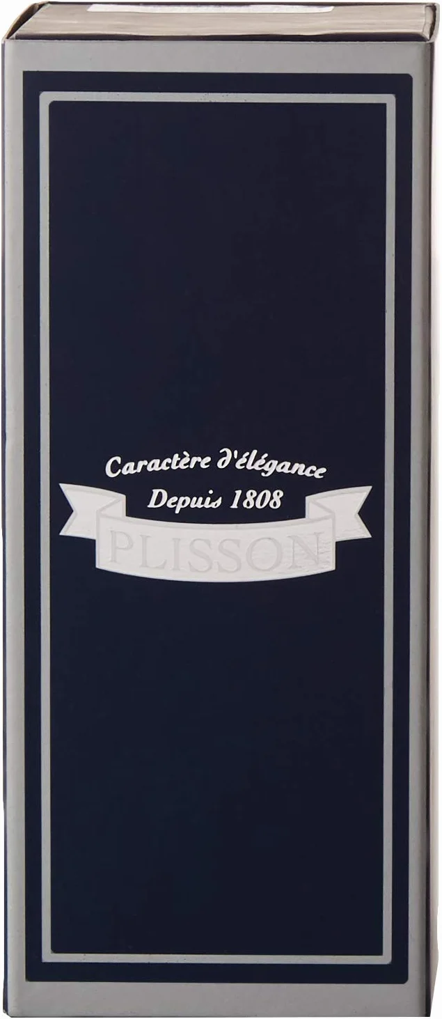 Plisson - Tejón de afeitar clásico, tejón sintético fibra blanca de alta calidad, mango azul noche, talla 12 estándar, comodidad y suavidad, fabricación francesa