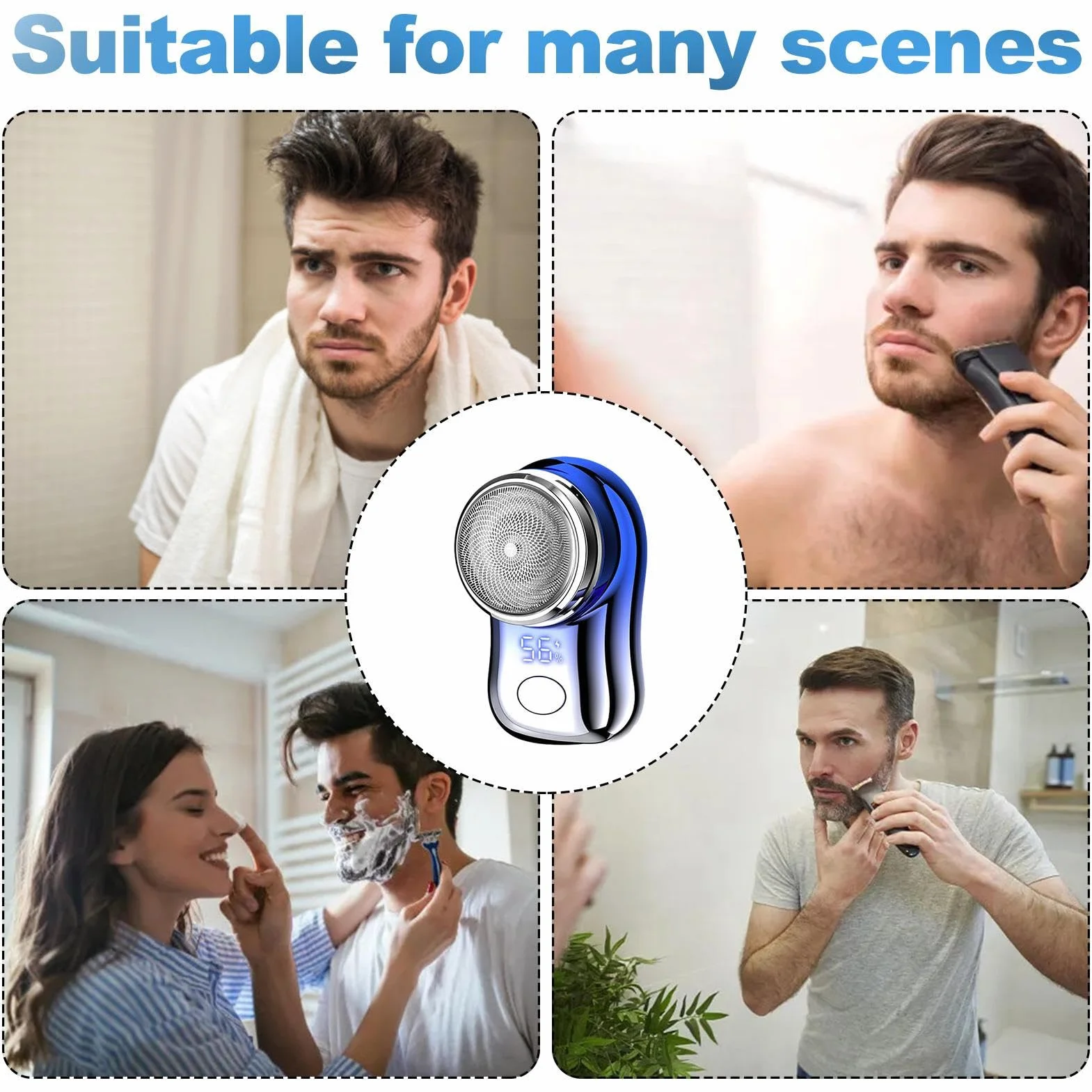 Razor Portátil - Raszor Eléctrica Portátil - Control De Tocador De Formato De Viaje | De Higiene Masculina Con Mini Hombres De Afeitar Eléctricos De Alta Potencia, Mini Storm Raazor Para Hombres