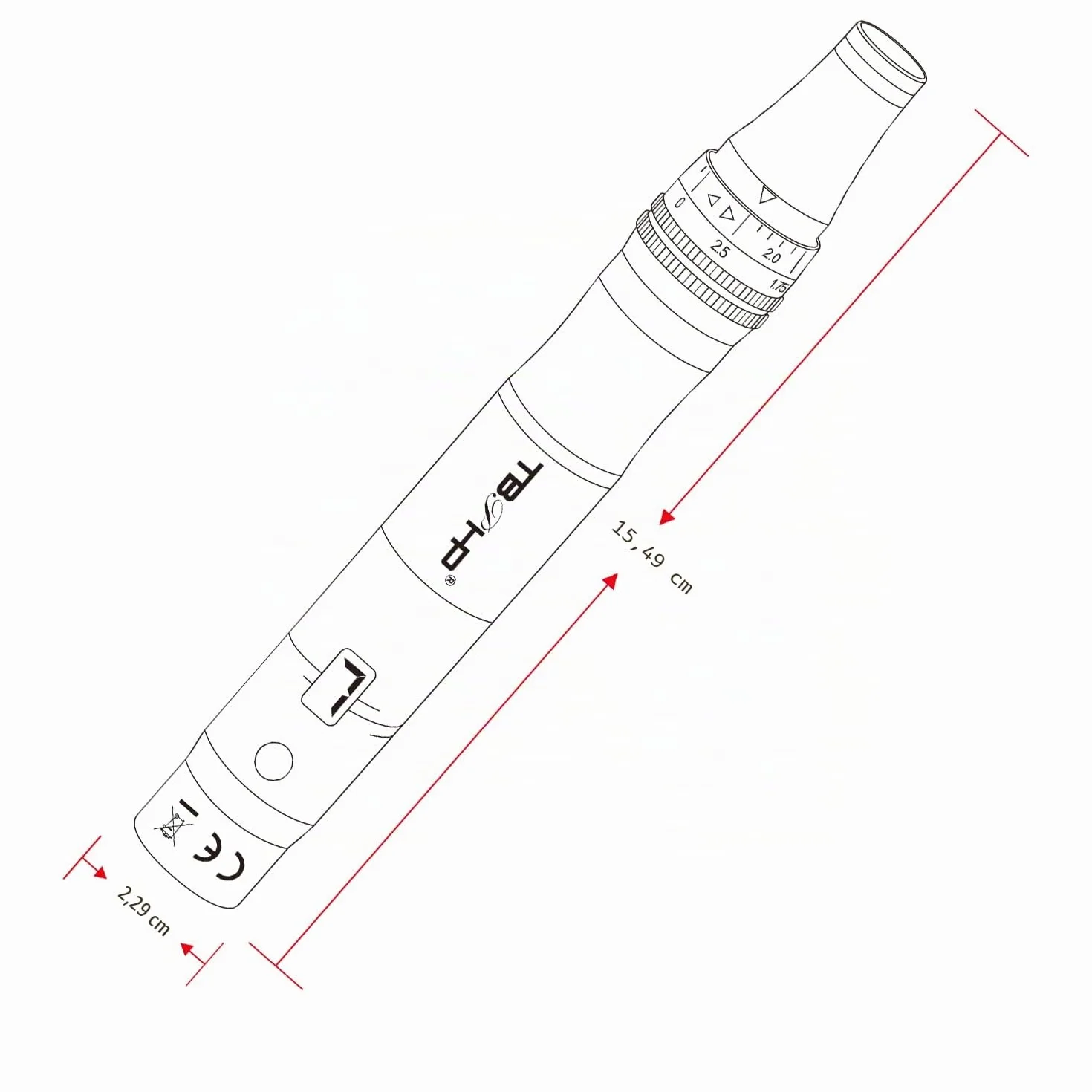 Derma Pen Eléctrico Pantalla LCD 7 Niveles Velocidad 12 Cartuchos Rosa