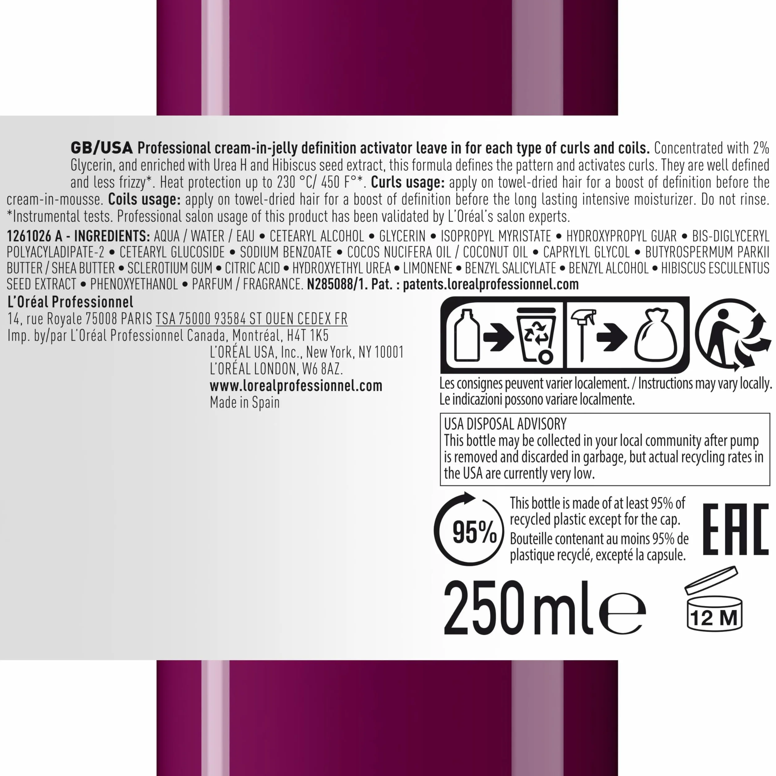 L’Oréal Professionnel Curl Expression Crema Gelificada De Definición 250 ml