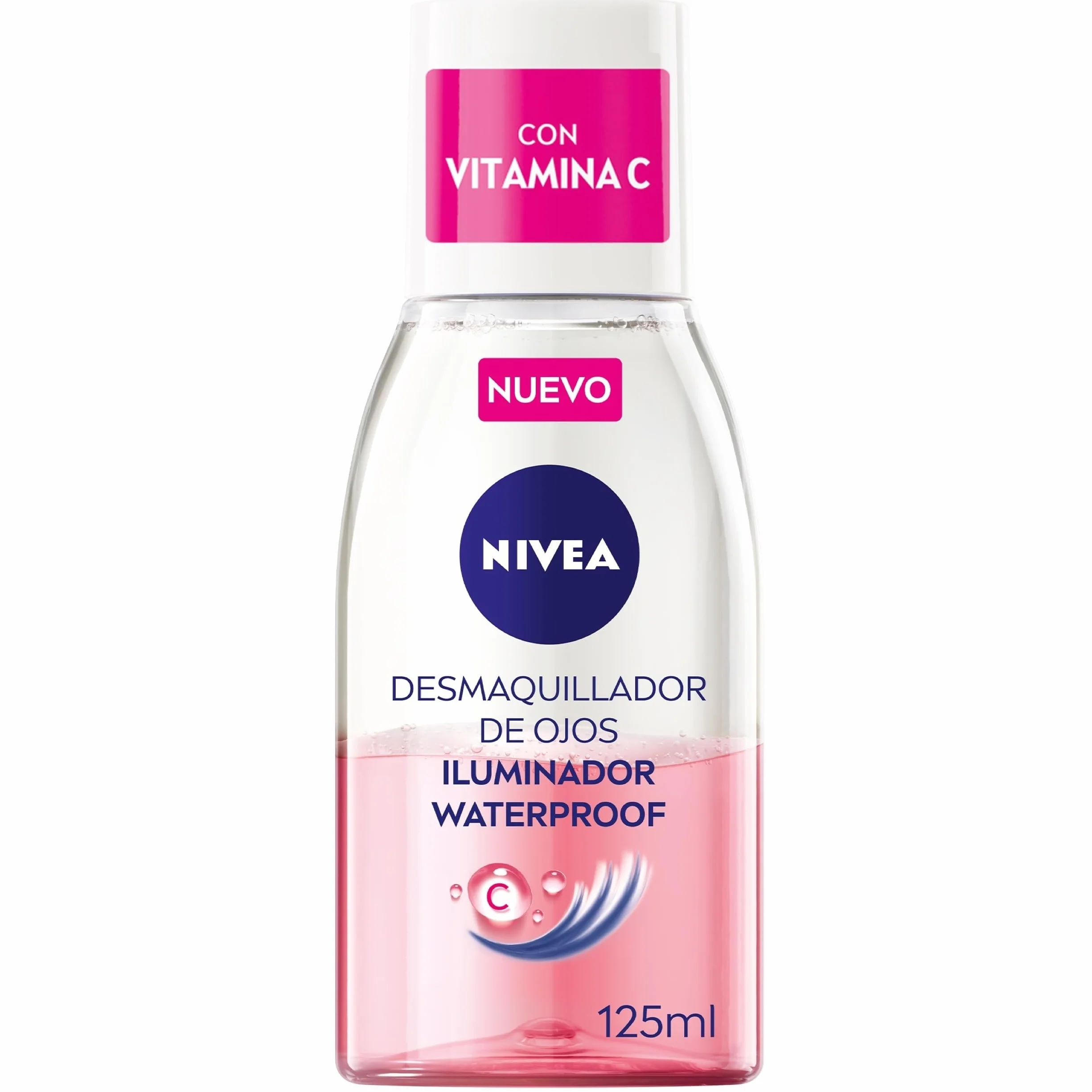 NIVEA Desmaquillador de Ojos Iluminador Waterproof 125 ml Bifásico con Vitamina C