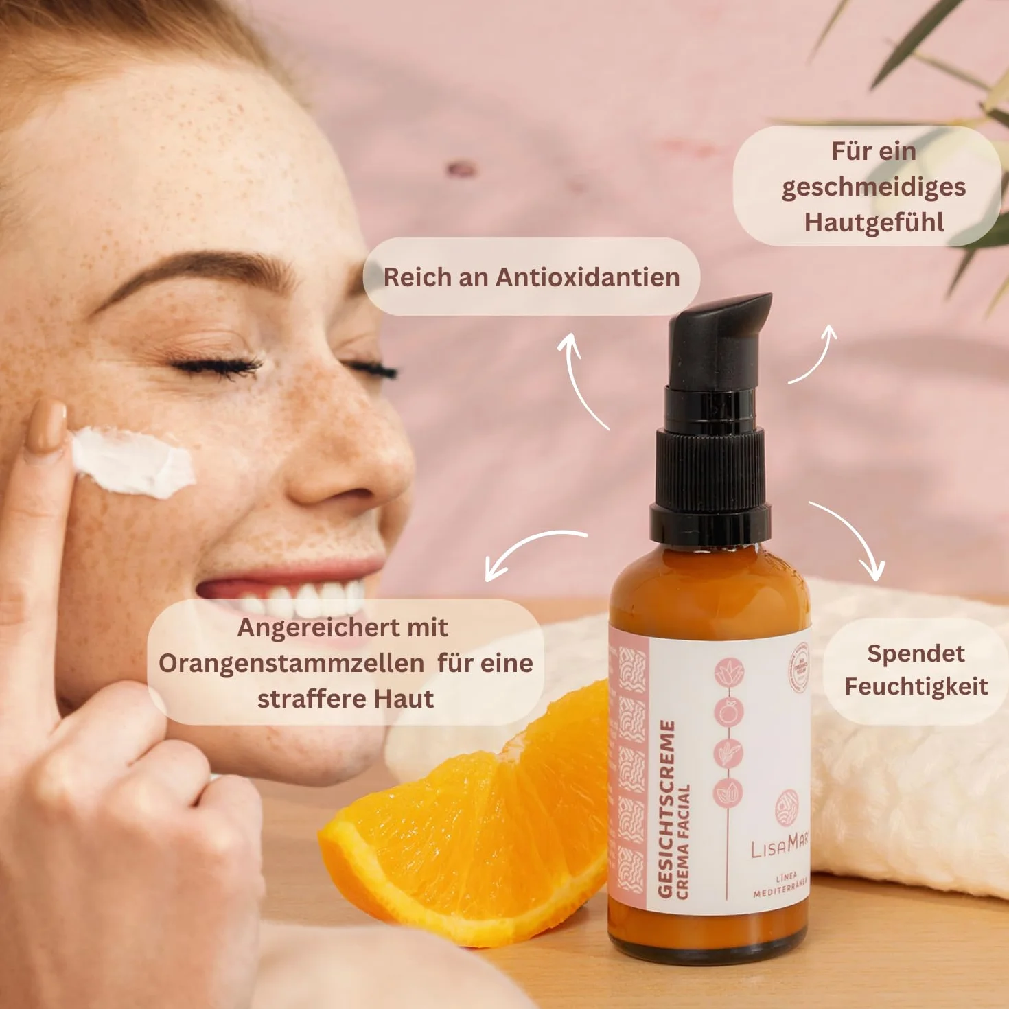 LisaMar® Juego de crema facial y suero – Cuidado antiedad para una piel radiante – Hialurón y aloe vera – Natural, orgánico y vegano – Hidratante facial