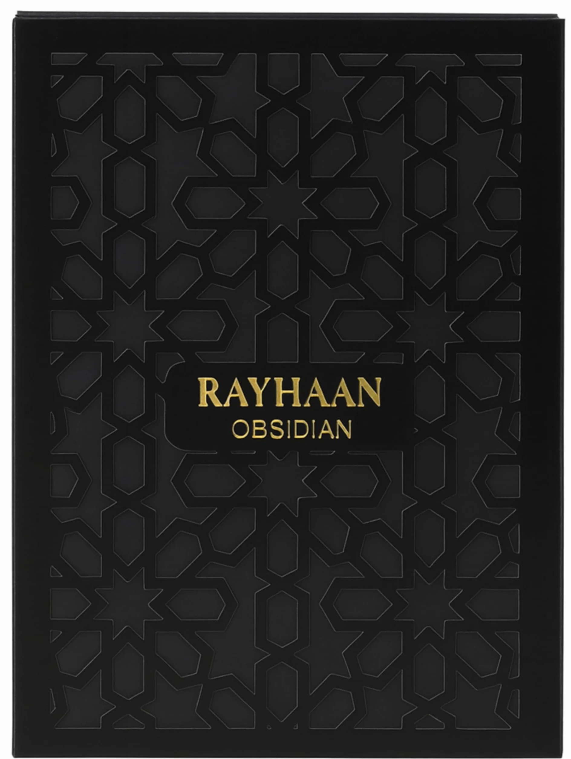 Rayhaan Obsidian Woody Spicy Amber - Eau de parfum para hombre, larga duración, 100 ml