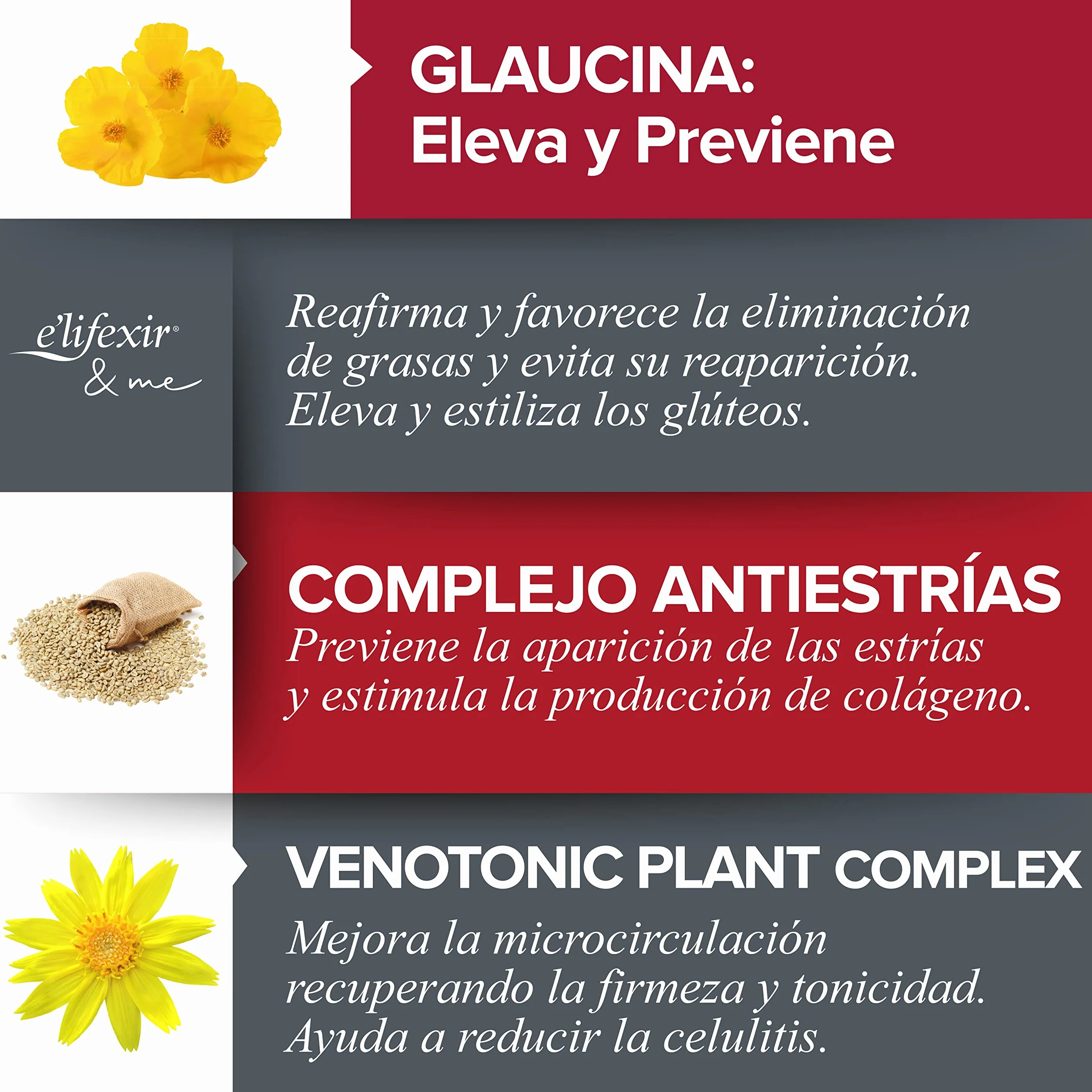 E'lifexir Push Up 10 Crema reafirmante glúteos 200 mL