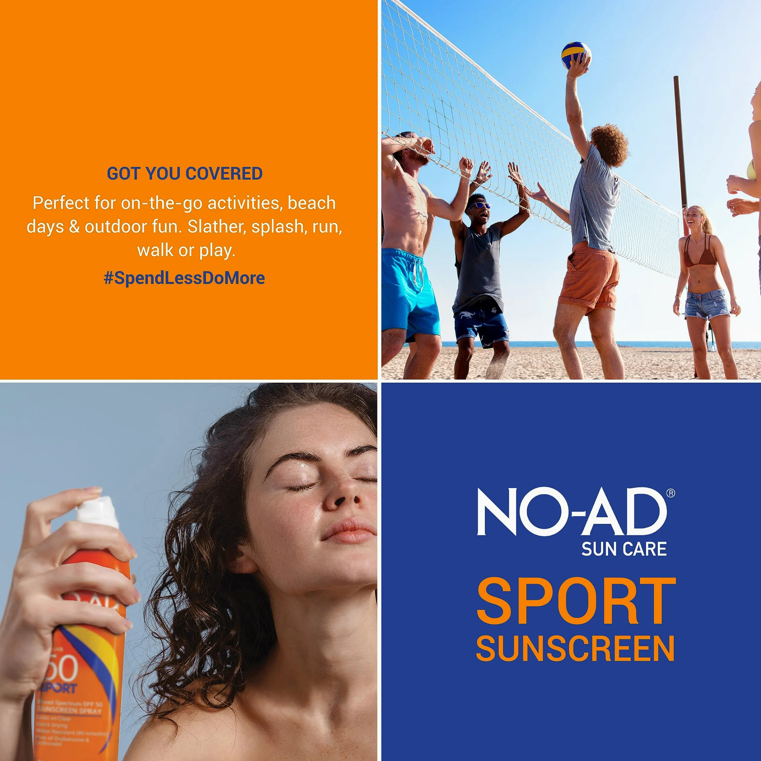 Protector solar NO-AD, SPF 50 Sport, 475 ml