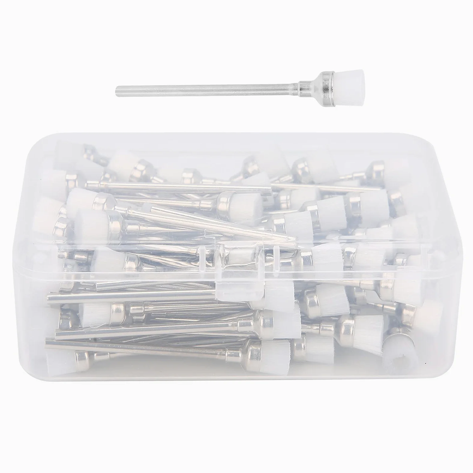 100pcs Cepillo para polvo de uñas, Herramienta de manicura de limpieza de mías para la uña Herramientas de manicura de manicura Cleaner Manicure Herramientas (White)