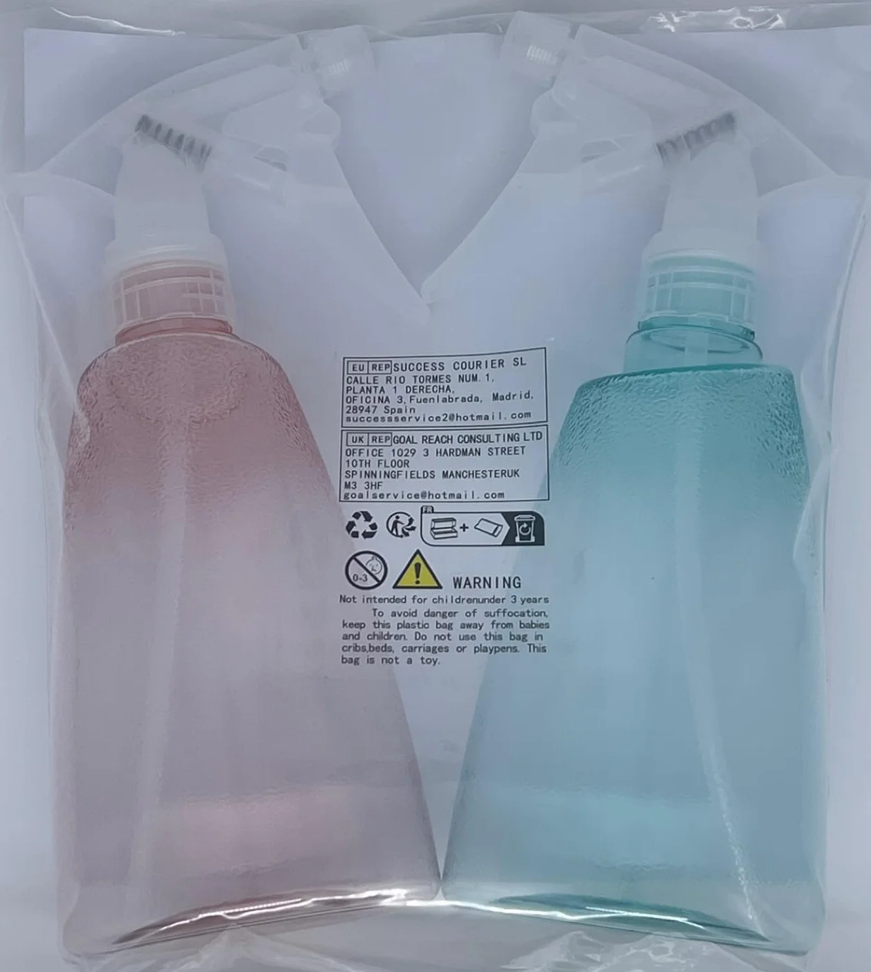 Botellas de pulverización 500 ml plástico para limpieza hogar jardín - rosa/verde