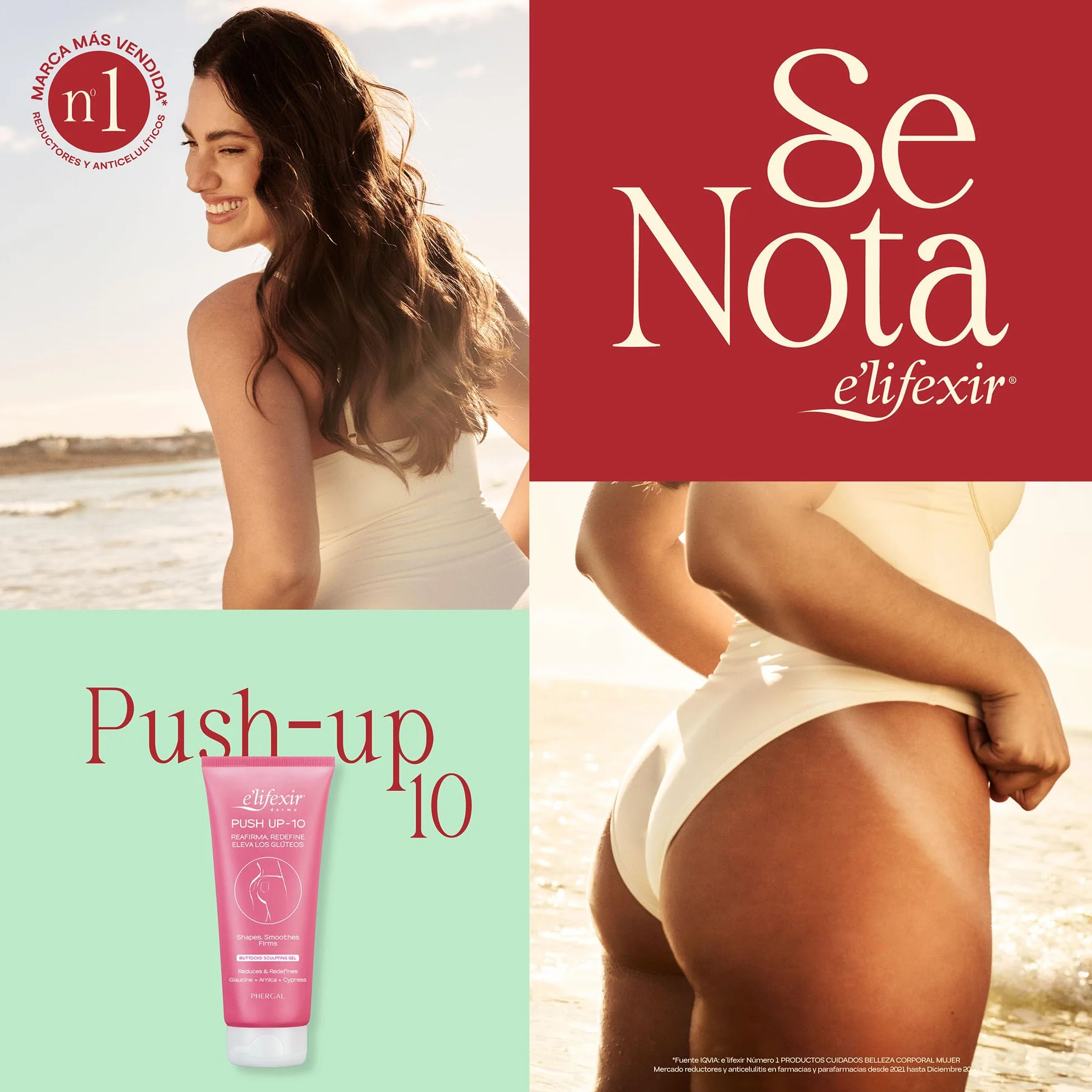 E'lifexir Push Up 10 Crema reafirmante glúteos 200 mL