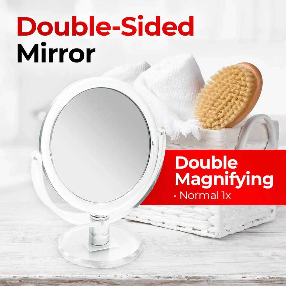 Espejo de Pie Translucent Doble Magnifying Diam 16 cm Llanura