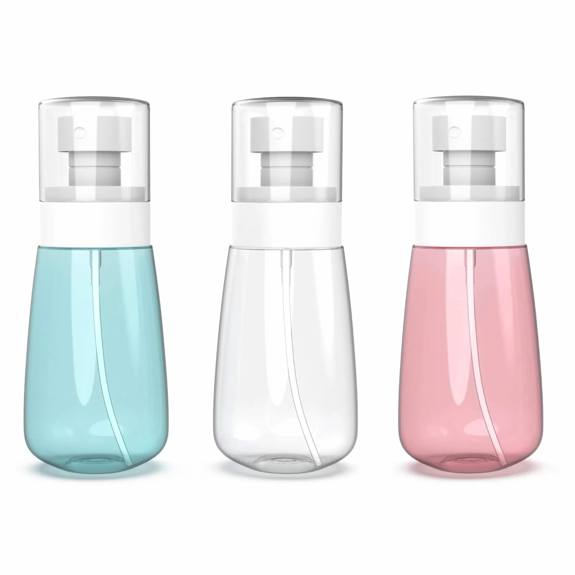 Spray pequeñas botellas de vapor reutilizables a prueba de fugas tamaño viaje TSA 60ml 3 unidades