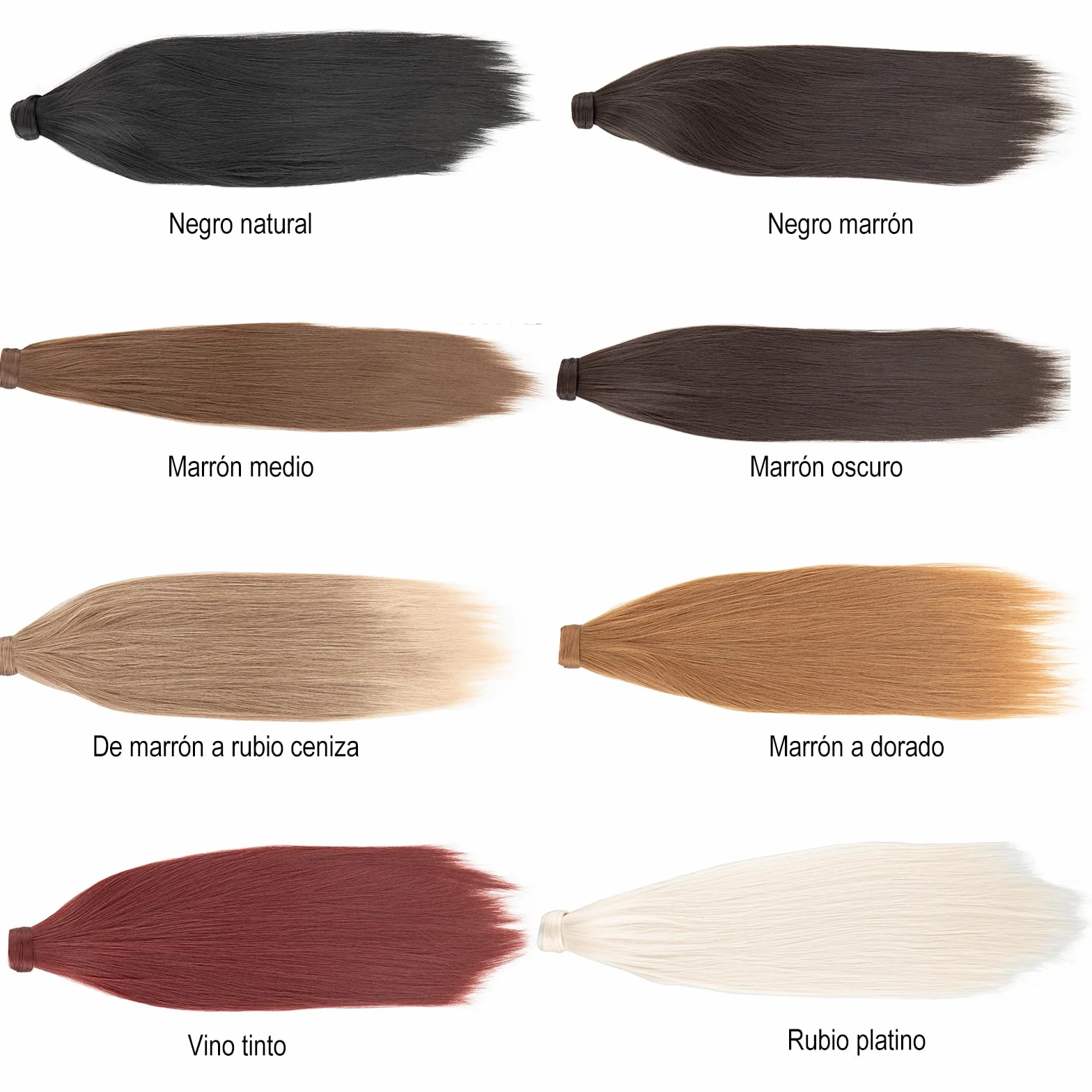 Coleta Postiza Extensiones Pelo Natural 70 cm Liso Cabello Sintético para Mujeres