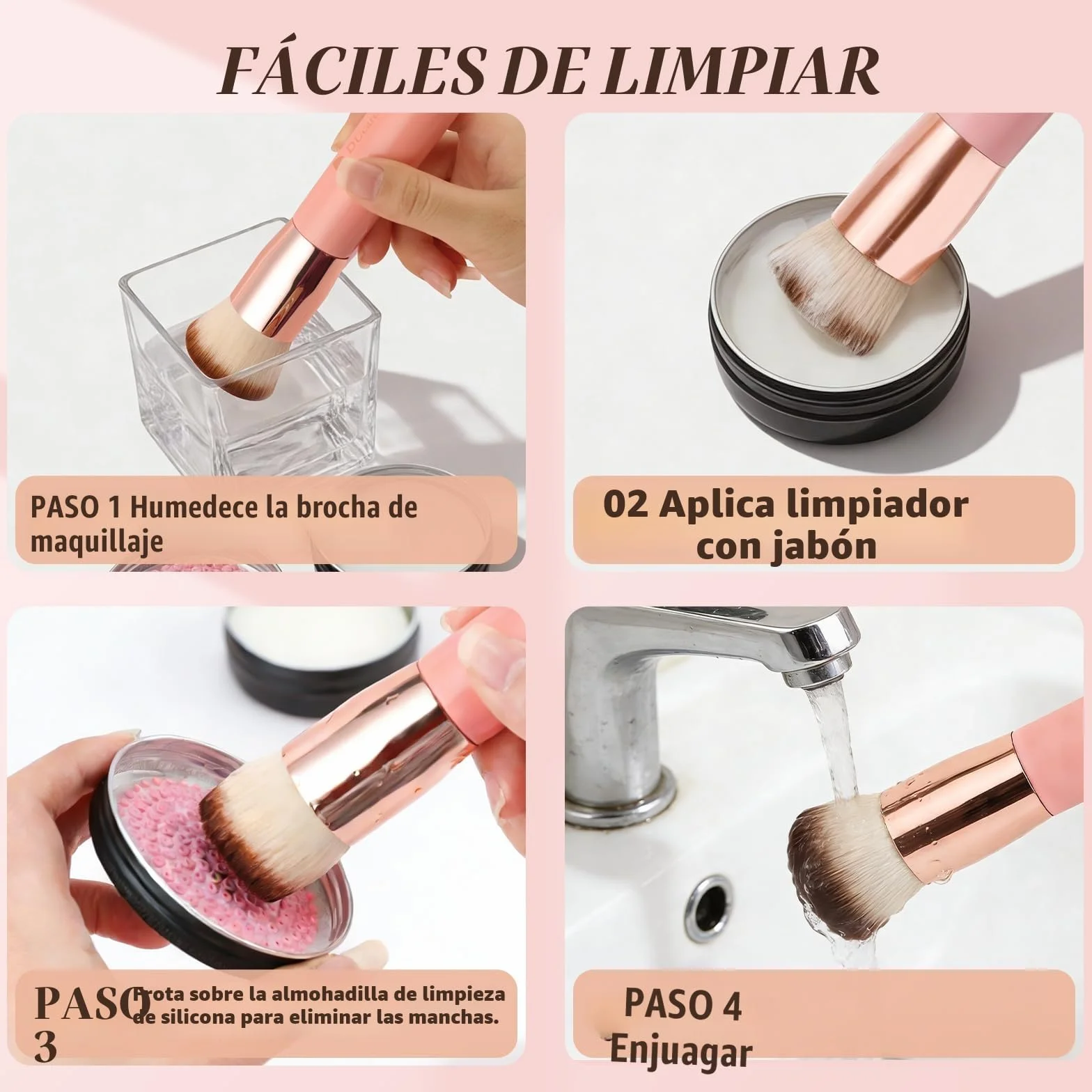 DUcare Brocha Kabuki Base Maquillaje Facial Profesional 1 Pieza