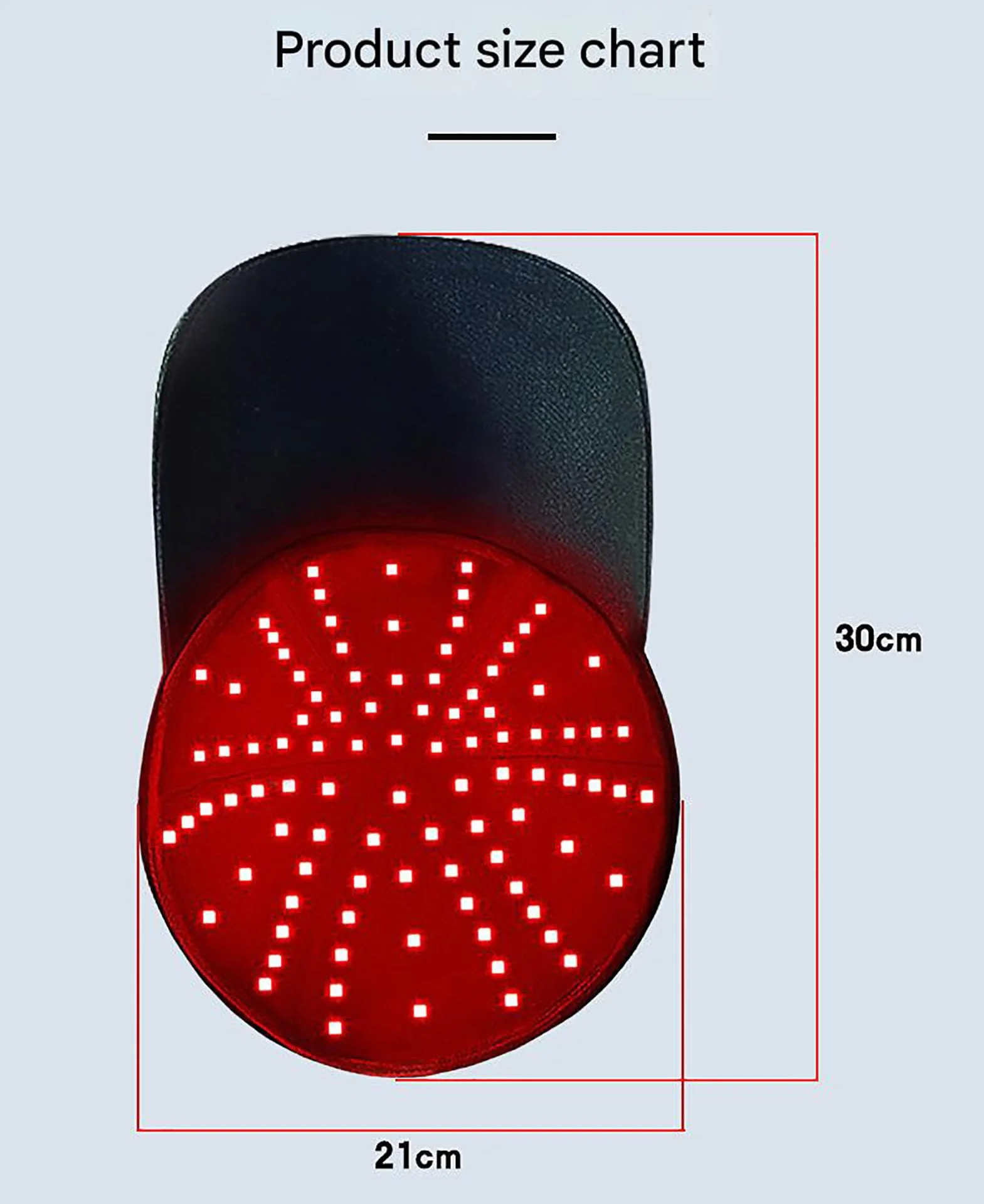 GOURIXIN Gorro portátil de Terapia de luz roja, 96-258 LED, Terapia de luz roja para el Crecimiento del Cabello, 5 Modos de Funcionamiento, batería de 3000 mAh, cómodo y Transpirable