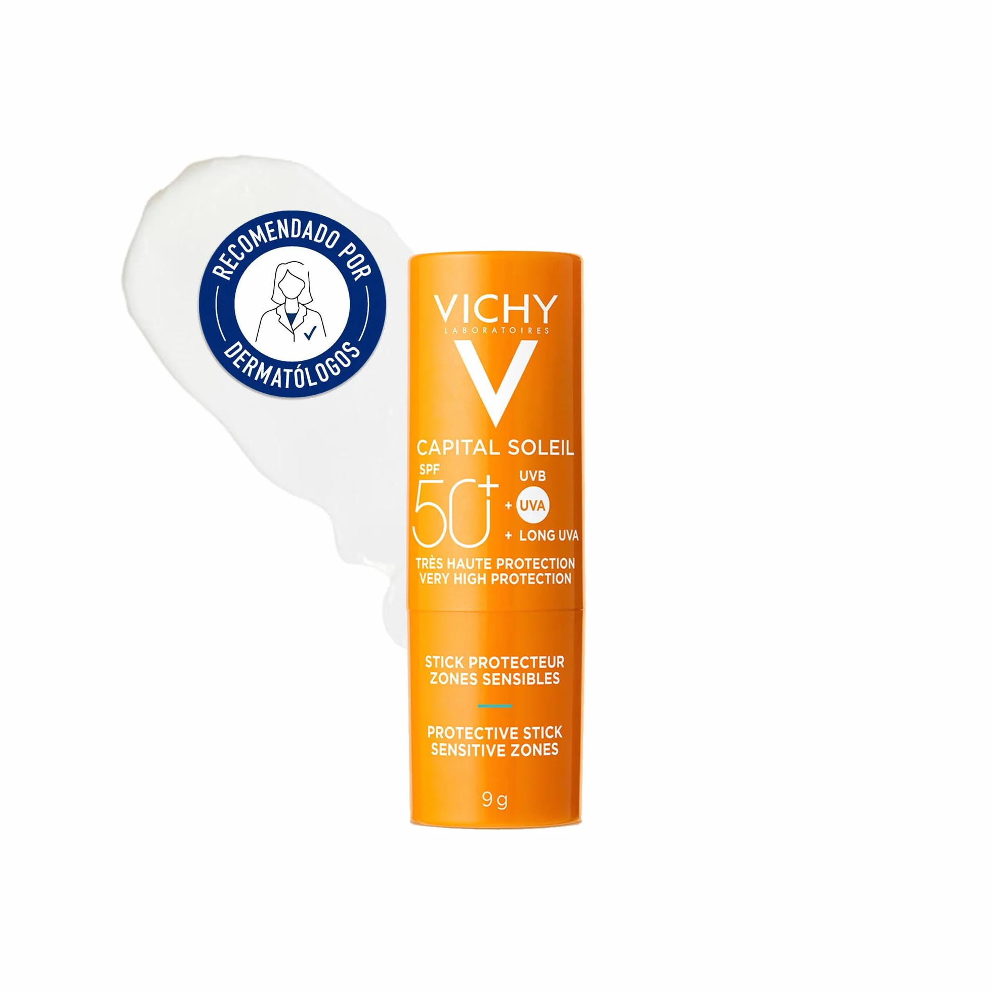 Vichy Capital Soleil Stick Zonas Sensibles SPF50+ Protección Solar Alto Espectro 9g