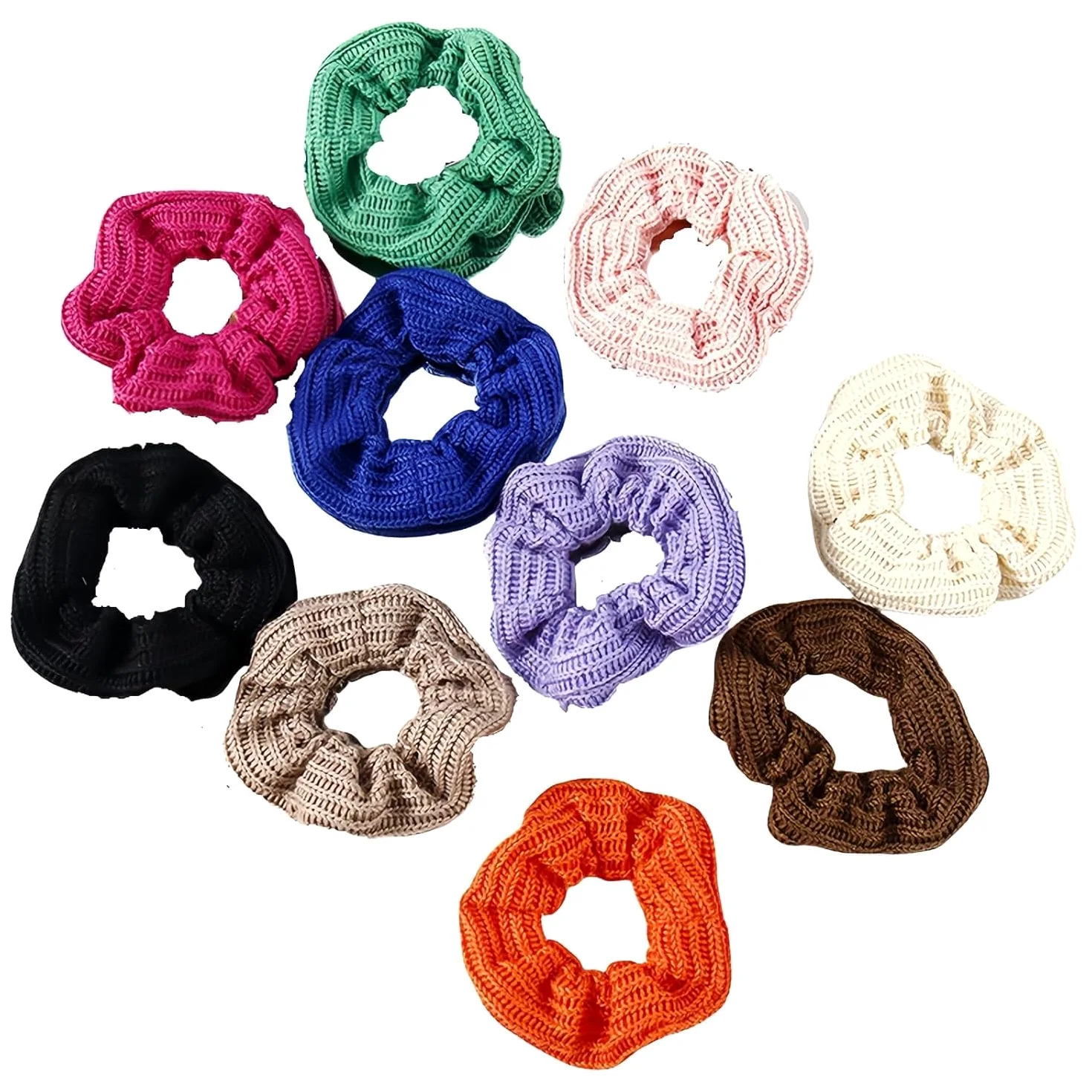 Coleteros para el pelo, lazos de satén para el pelo, lazos de seda para el pelo, anillos para trenzas, 10 unidades de bandas de lana para el pelo para mujer, accesorios para el pelo