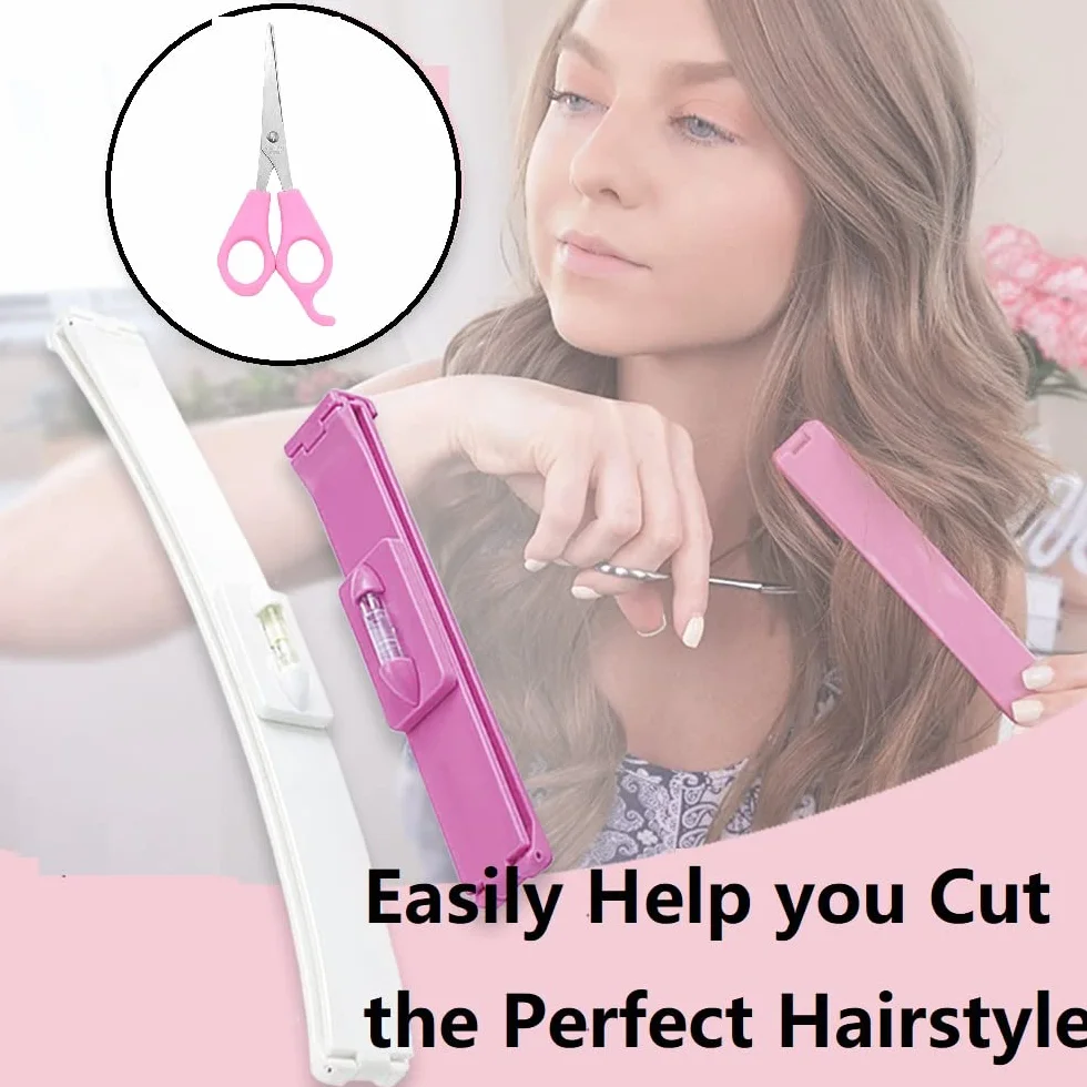 Clips de corte de pelo cortapelos pinzas peluquería regla peinado tijera fácil cortar flequillo estilo