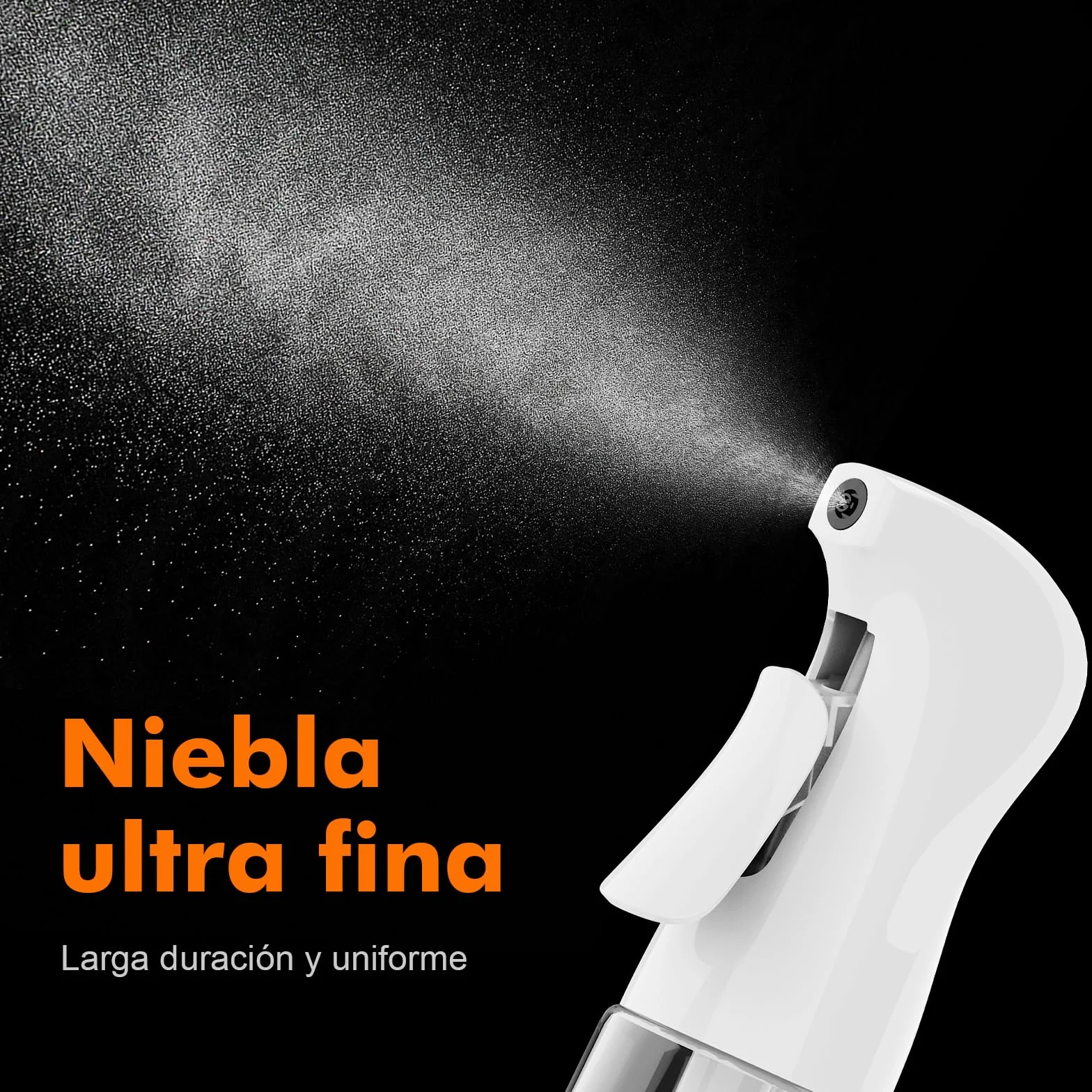GRIFEMA Botella Spray Pulverizador de Agua 200 ml Blanco Reutilizable Niebla Fina