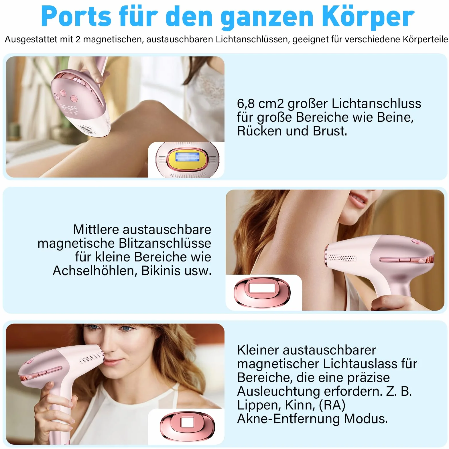 ASONINE Depiladora Laser IPL con Refrigeración, 600NM-1200NM Luz Pulsada, 9 Niveles de Energía, Indolora para Todo el Cuerpo