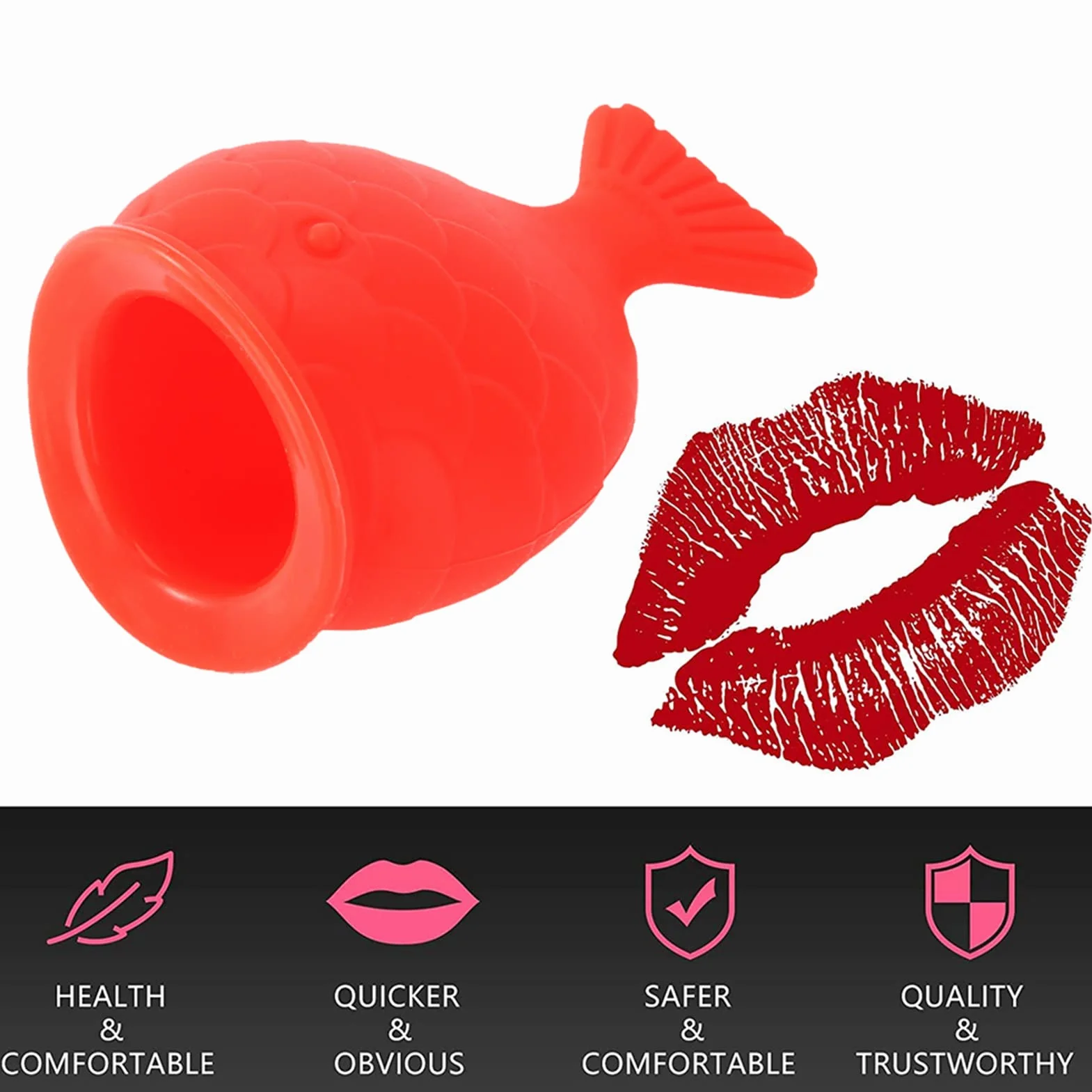 Relleno de labios de silicona portátil, aumentador de labios, herramienta de belleza